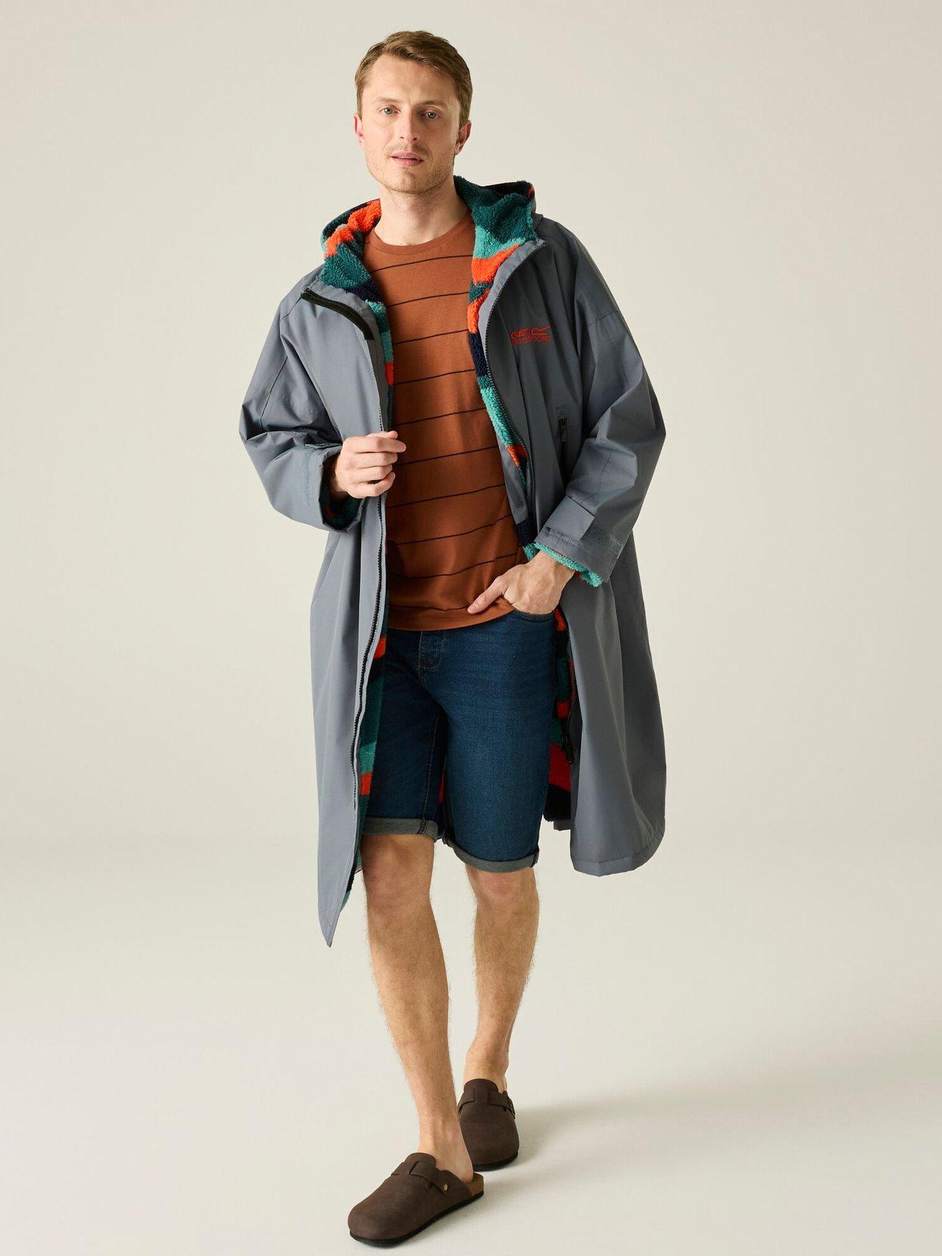  image of regatta-adults-unisex-waterproof-robe-grey