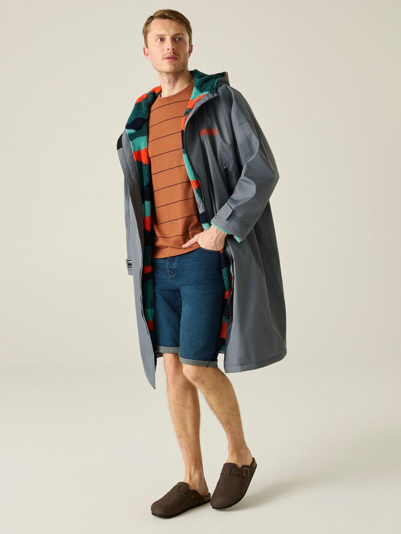  image of regatta-adults-unisex-waterproof-robe-grey