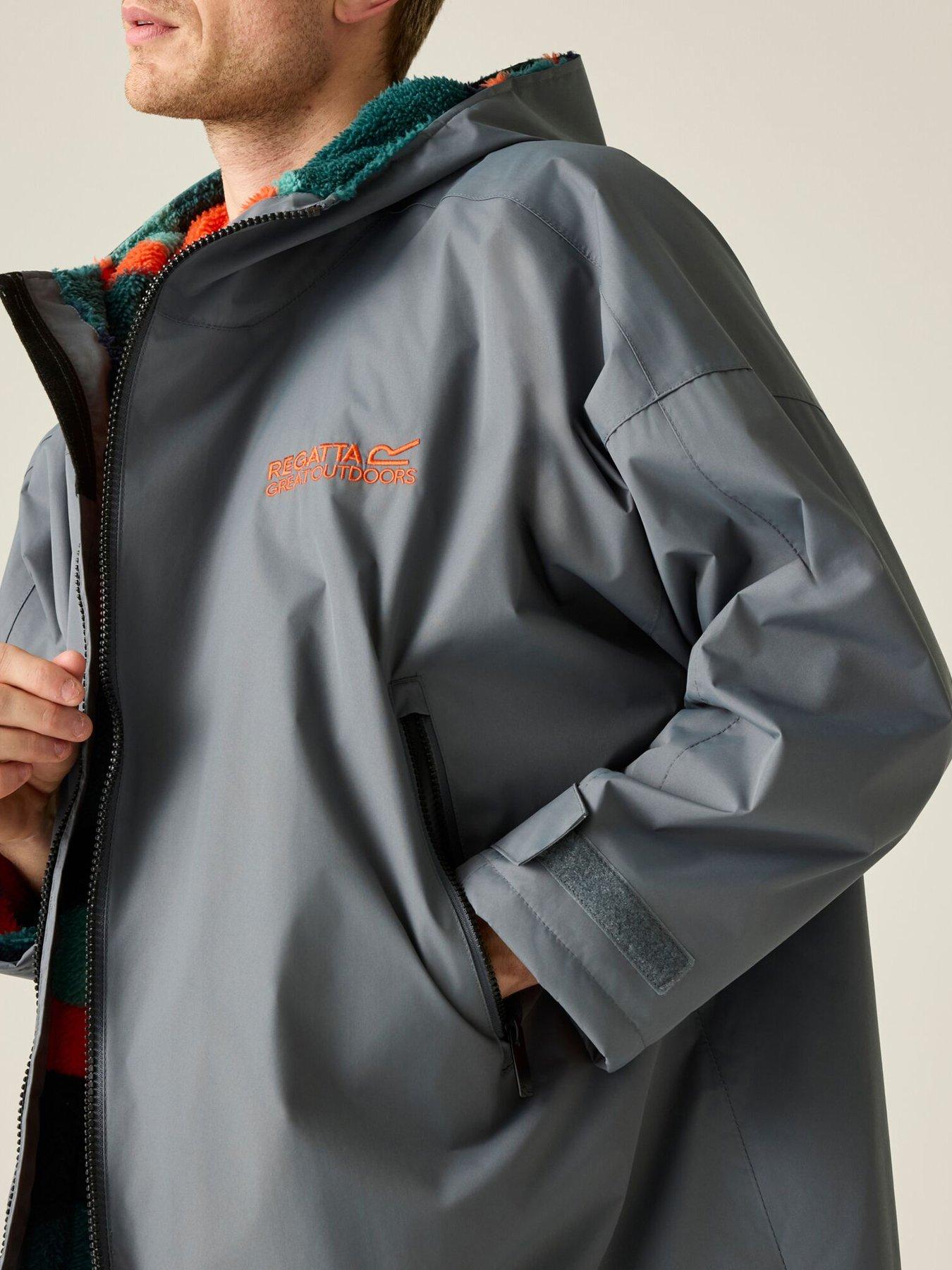  image of regatta-adults-unisex-waterproof-robe-grey