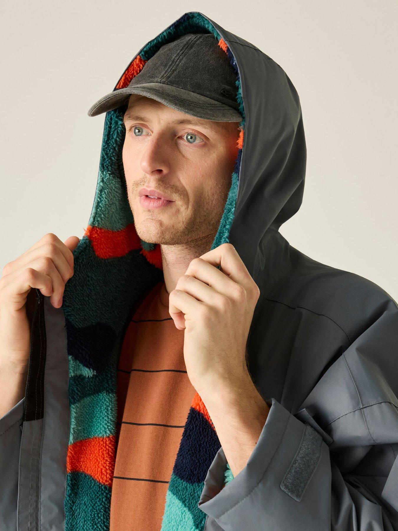  image of regatta-adults-unisex-waterproof-robe-grey