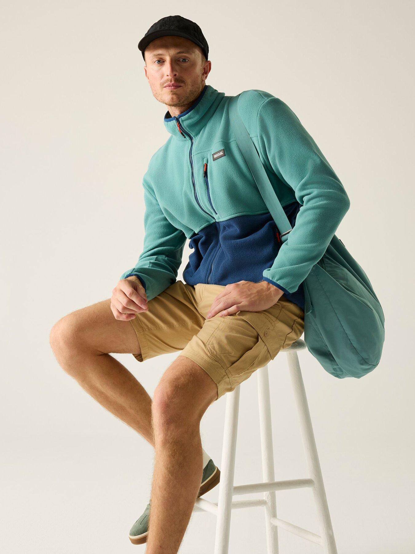 regatta-mens-frankie-colour-block-fleece-jacket-green