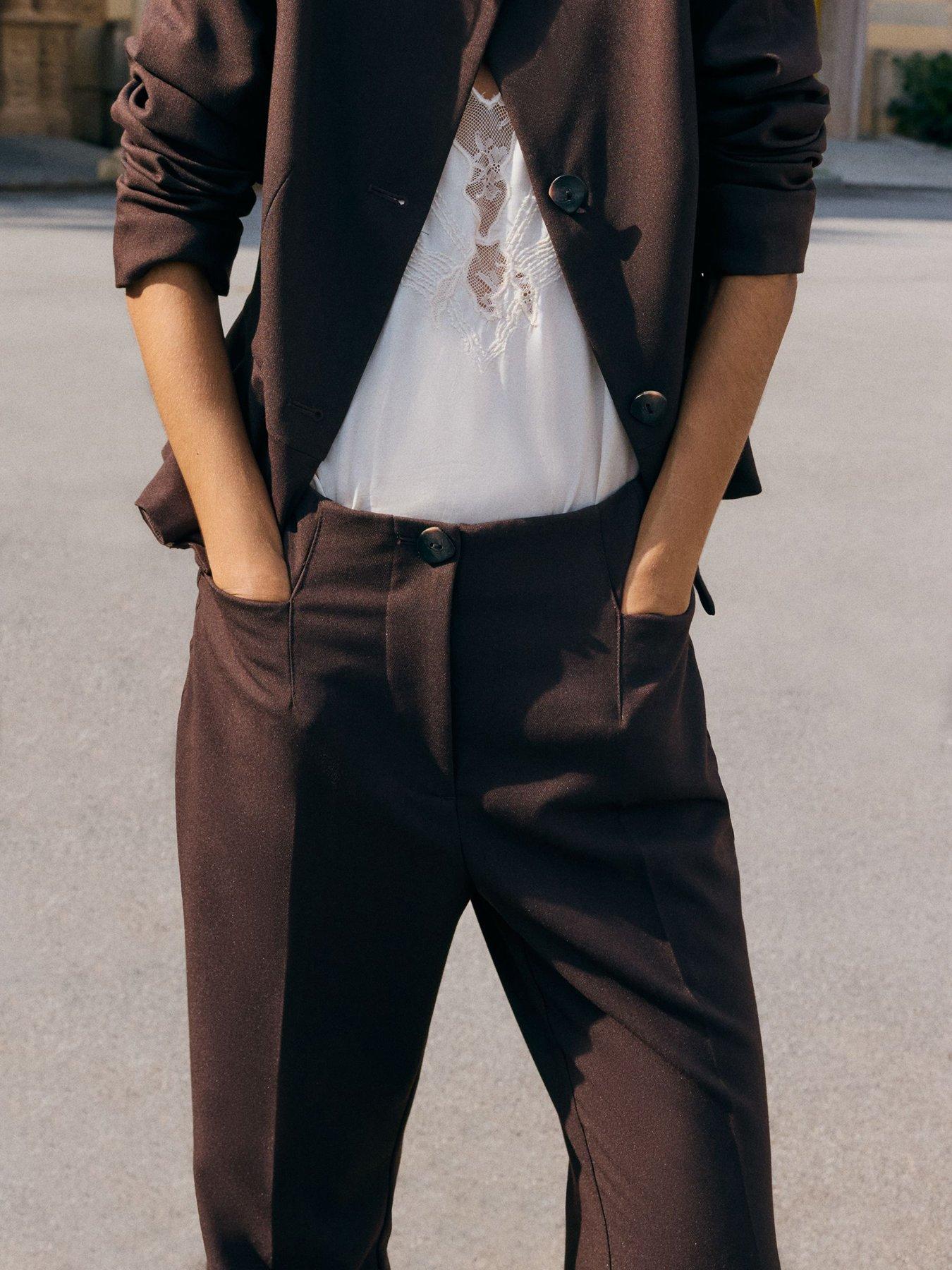 Image 4 of 4 of Friends Like These Flare Trouser Choc - Brown