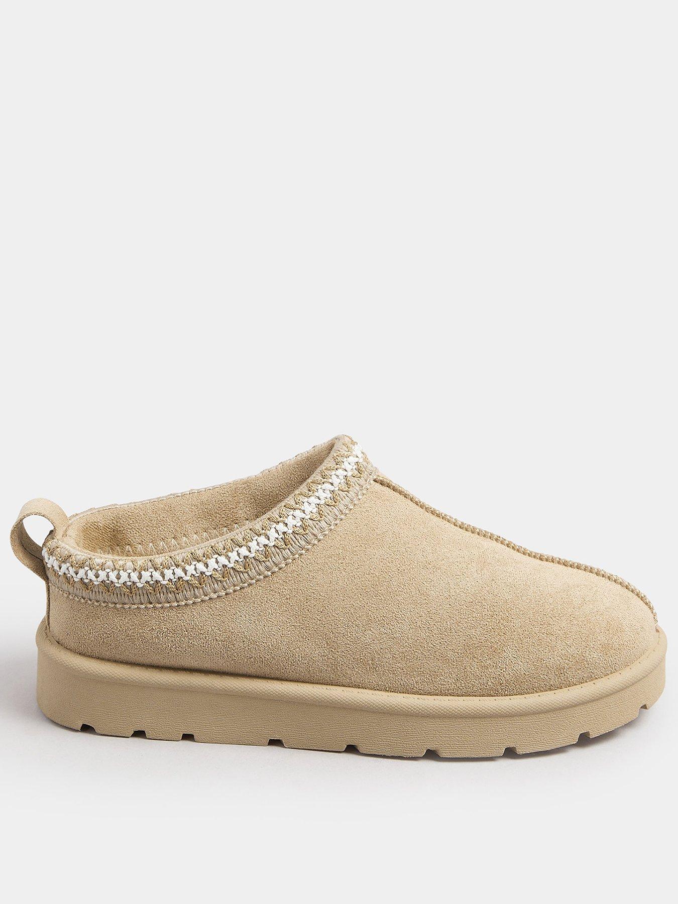 long-tall-sally-standard-fit-faux-suede-embroidered-mule-cream