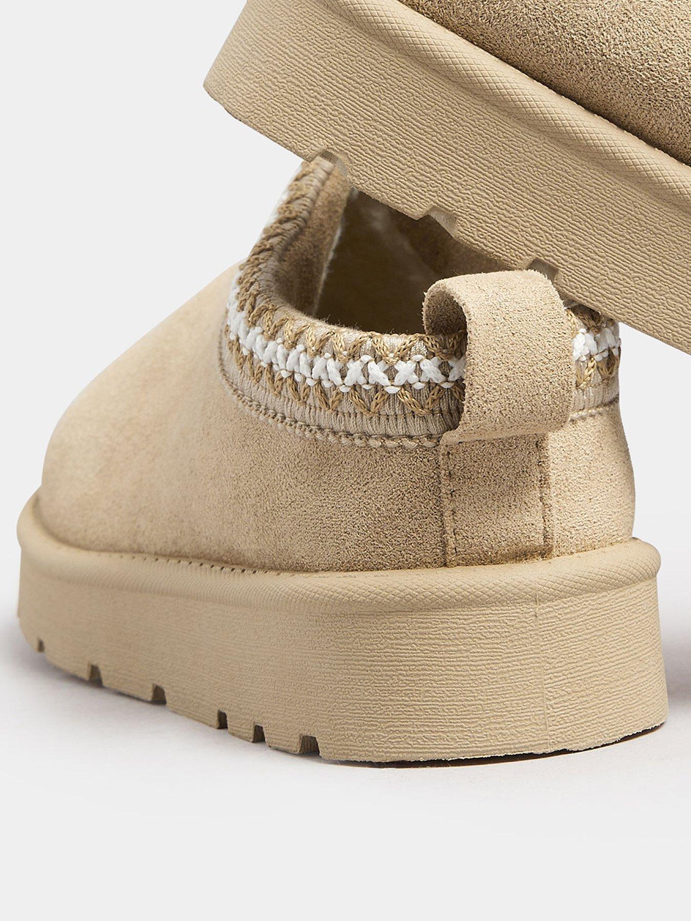  image of long-tall-sally-standard-fit-faux-suede-embroidered-mule-cream