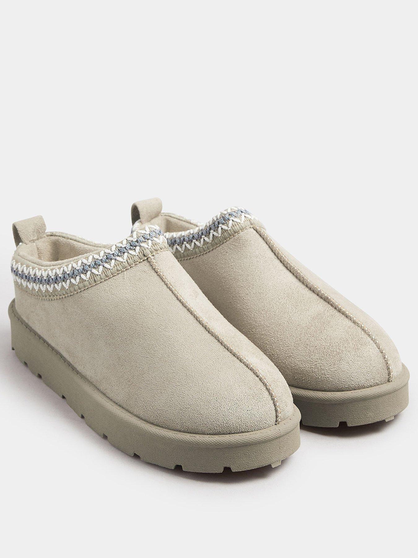 stillFront image of long-tall-sally-standard-fit-faux-suede-embroidered-mule-grey