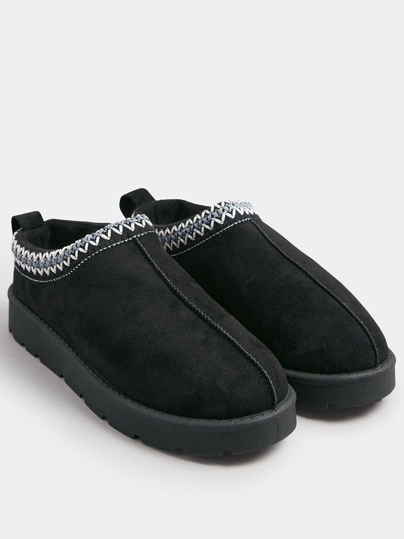 stillFront image of long-tall-sally-standard-fit-faux-suede-embroidered-mule-black