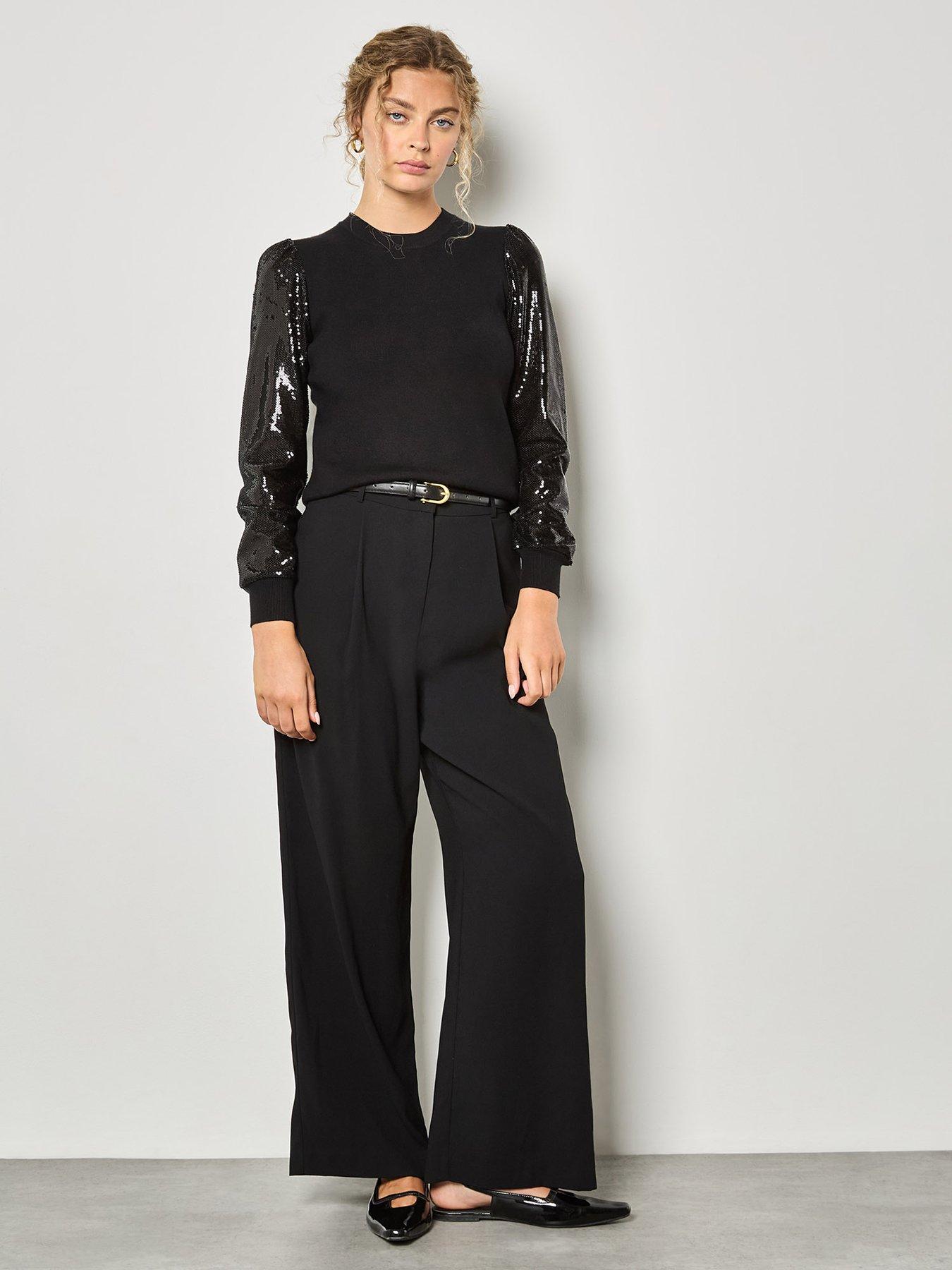 Image 3 of 4 of Apricot Sequin Arm Jumper