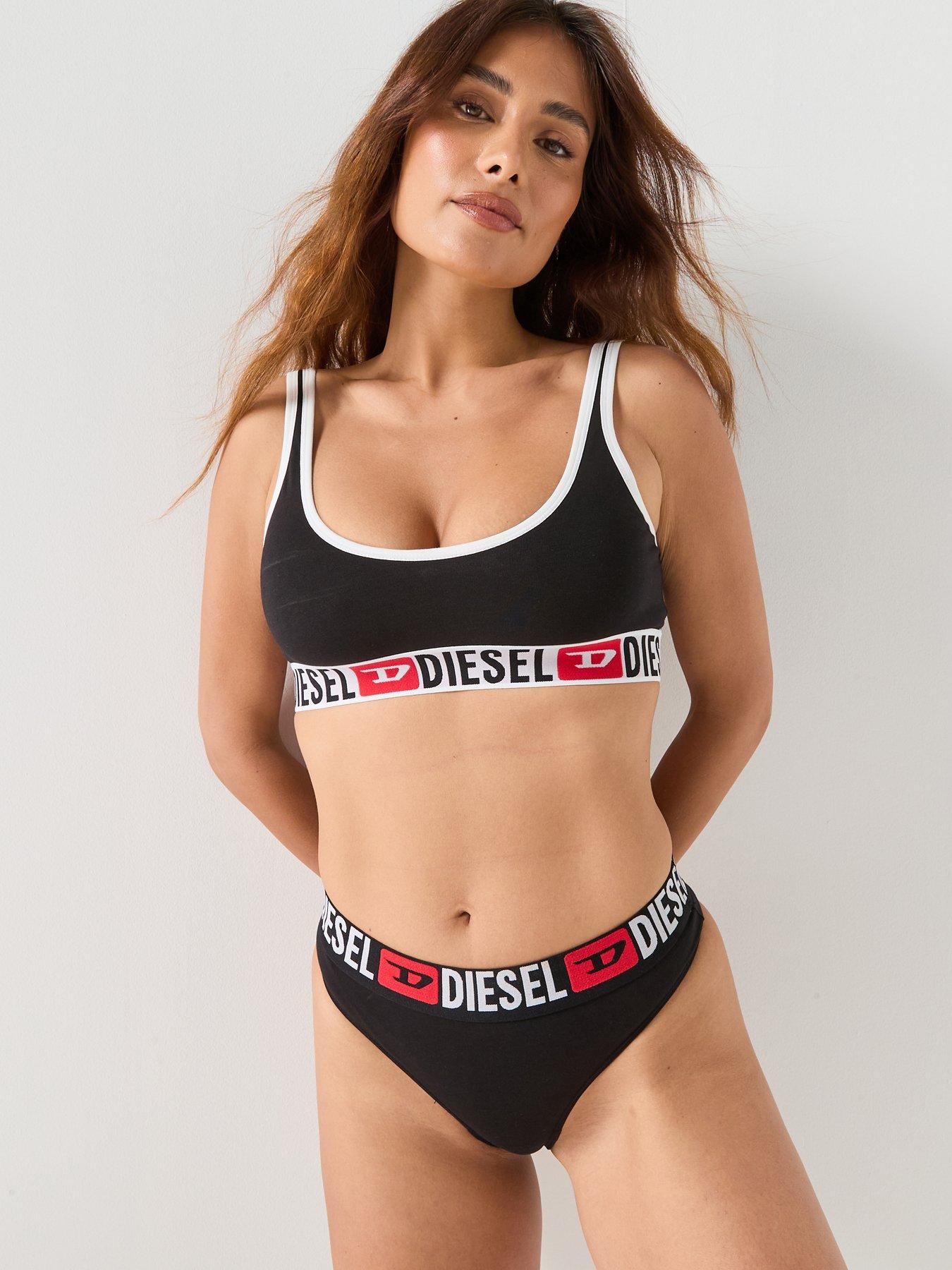  image of diesel-cotton-bralette-black