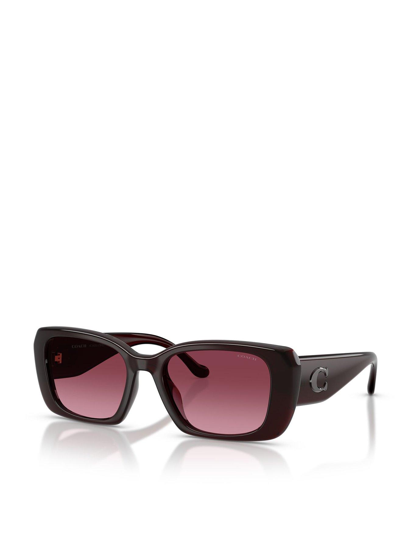  image of coach-shallow-square-sunglasses--dark-red