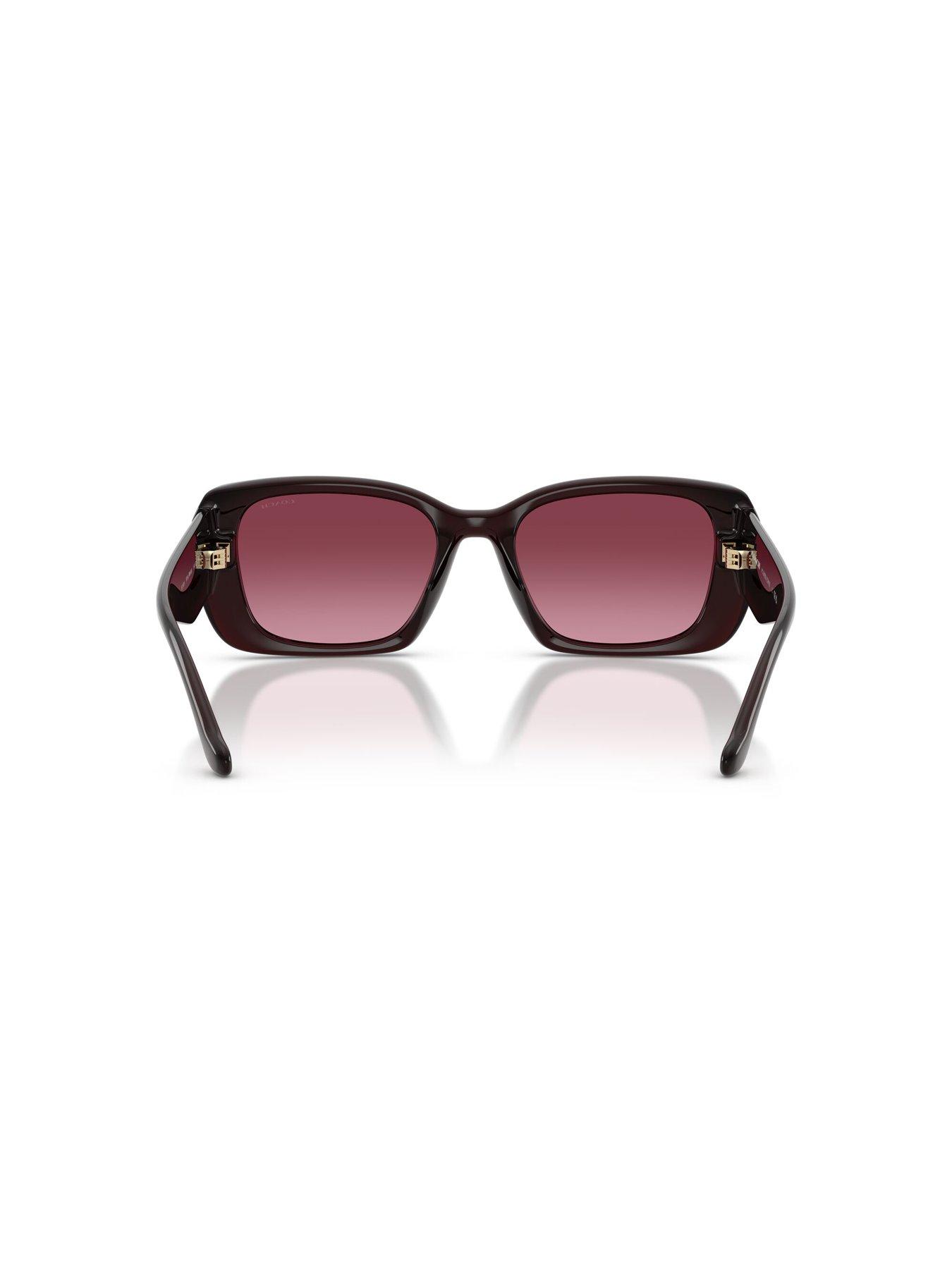  image of coach-shallow-square-sunglasses--dark-red