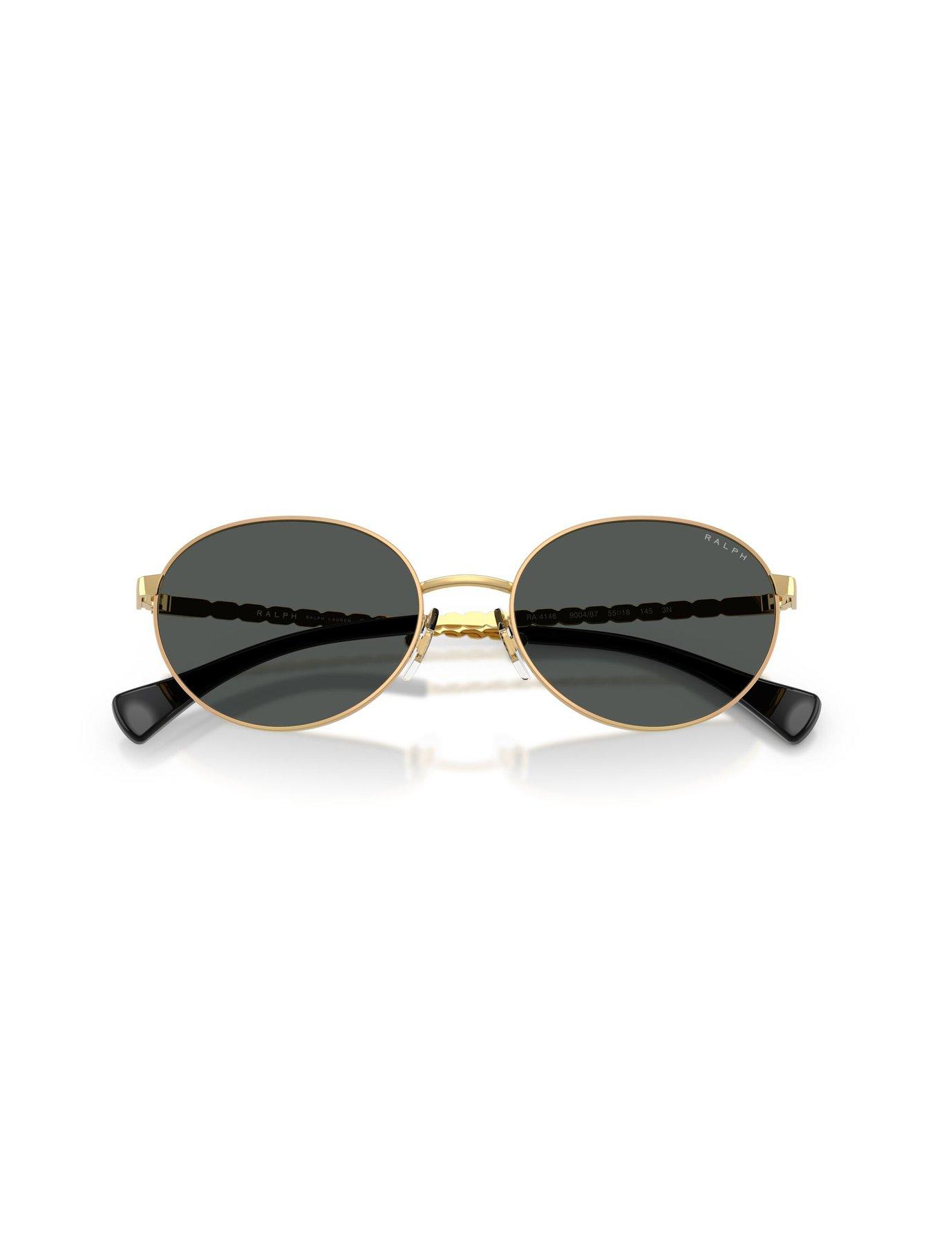 Image 5 of 5 of Ralph Oval Sunglasses- Gold Metal Frame