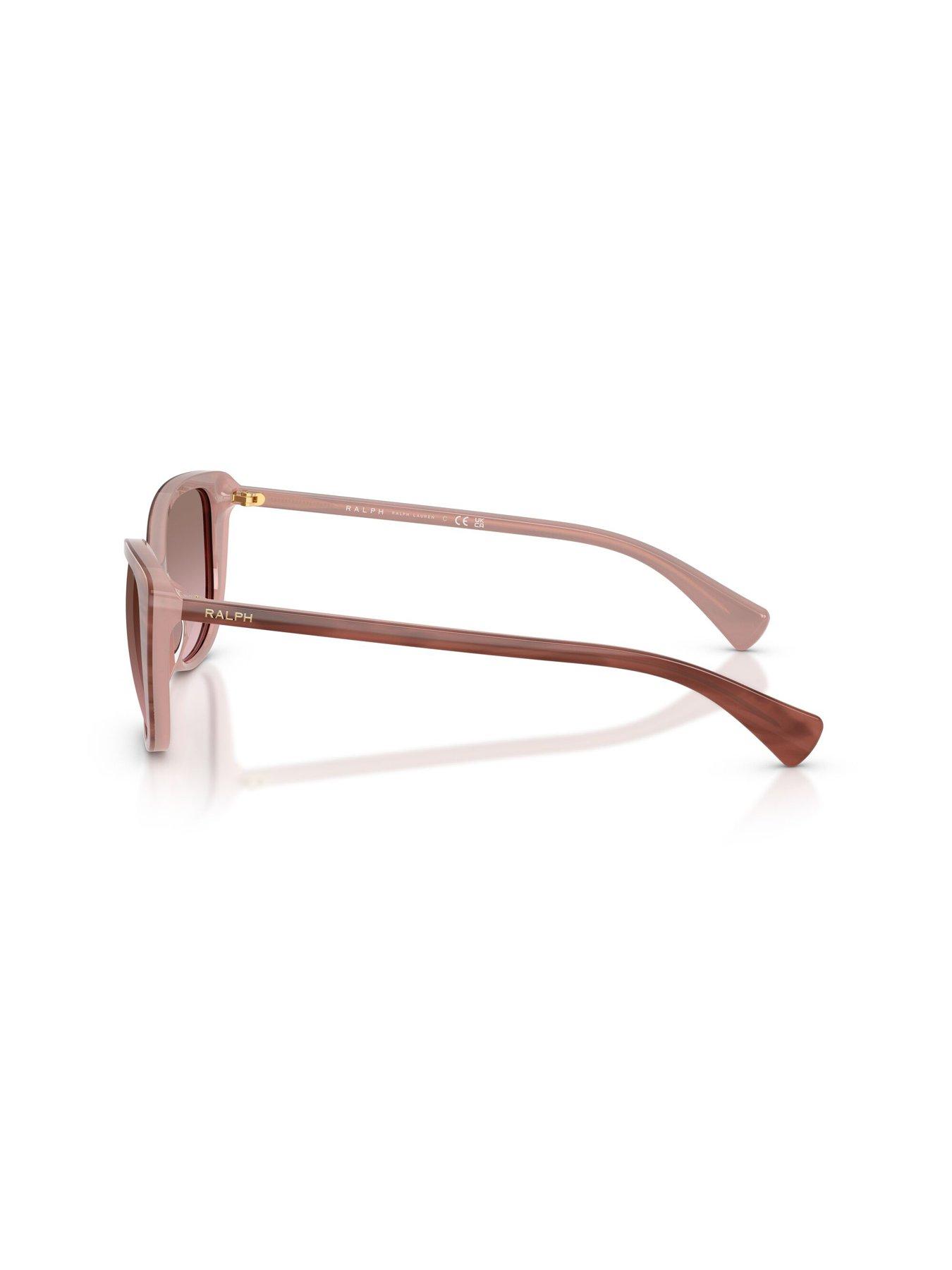  image of ralph-butterfly-sunglasses--redbrown-with-gradient-tint-lens