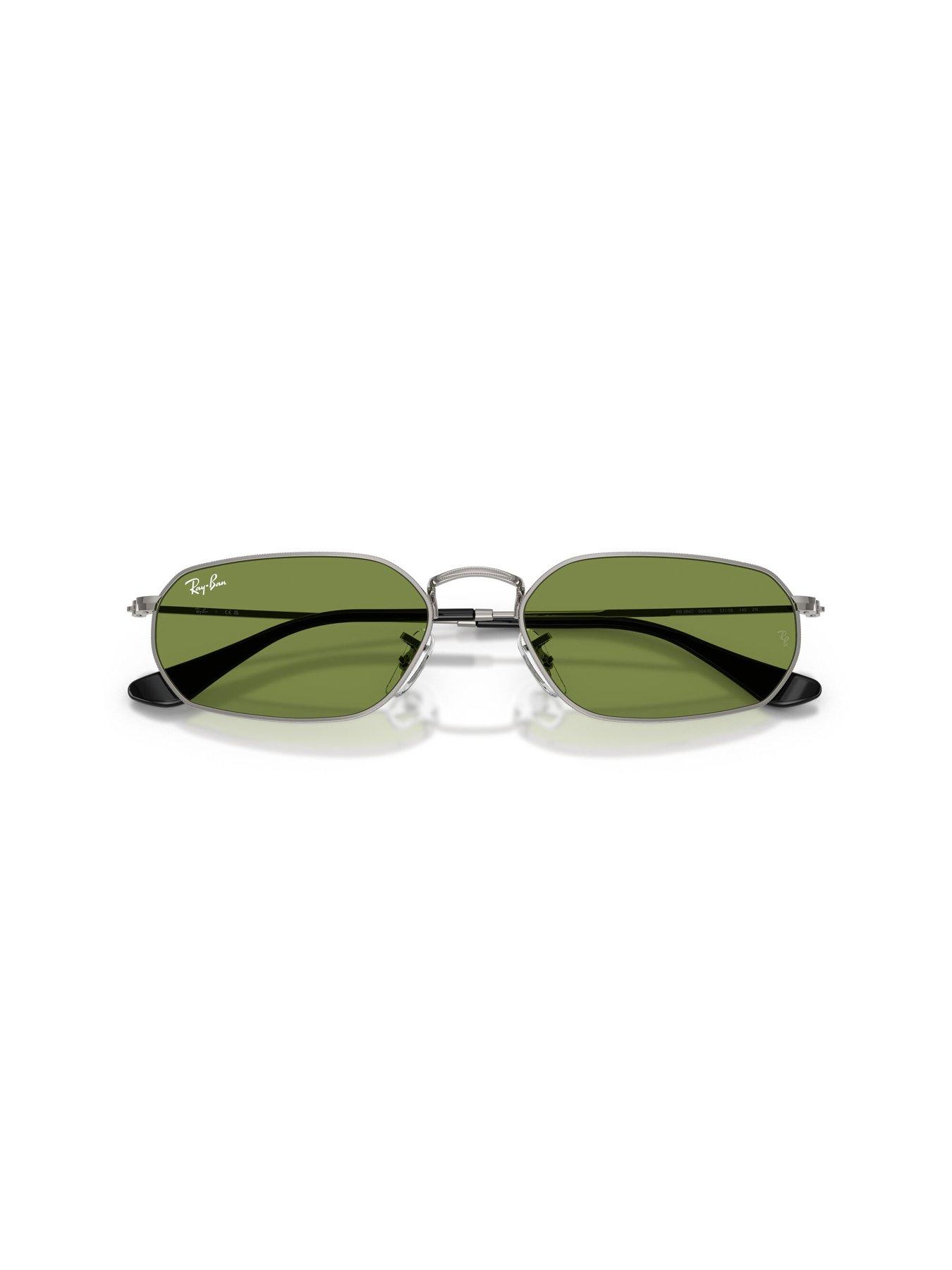  image of ray-ban-irregular-sunglasses-green