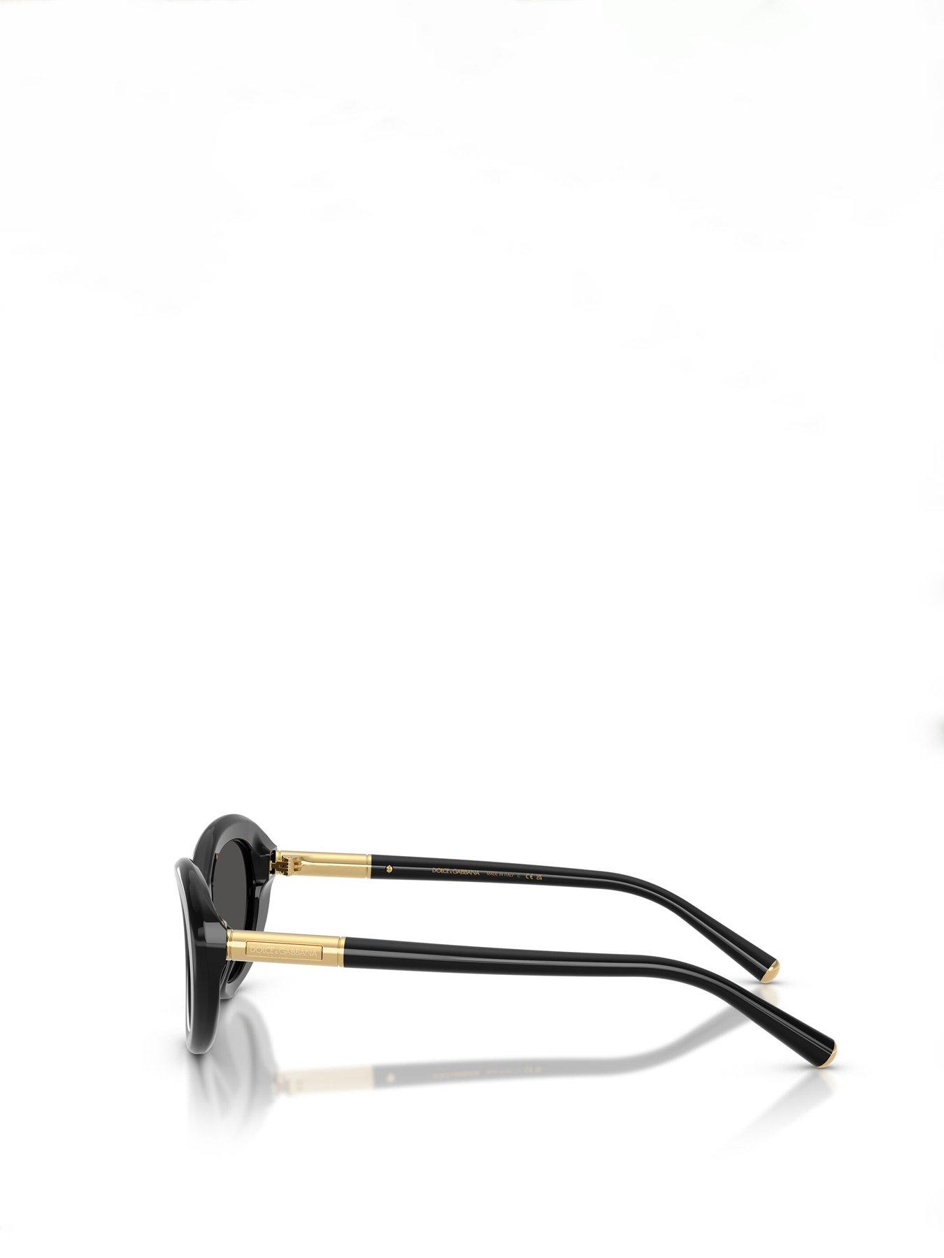 Image 2 of 5 of Dolce & Gabbana Oval Sunglasses- Black