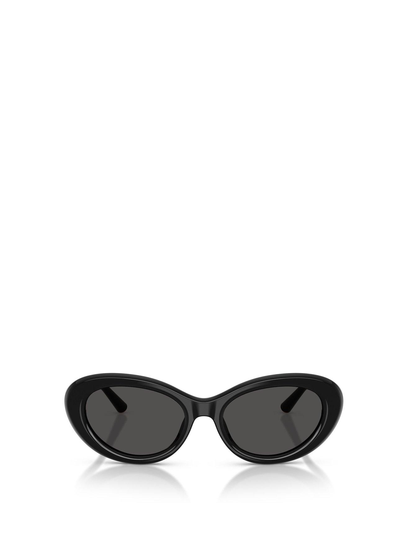  image of dolce-gabbana-oval-sunglasses--black