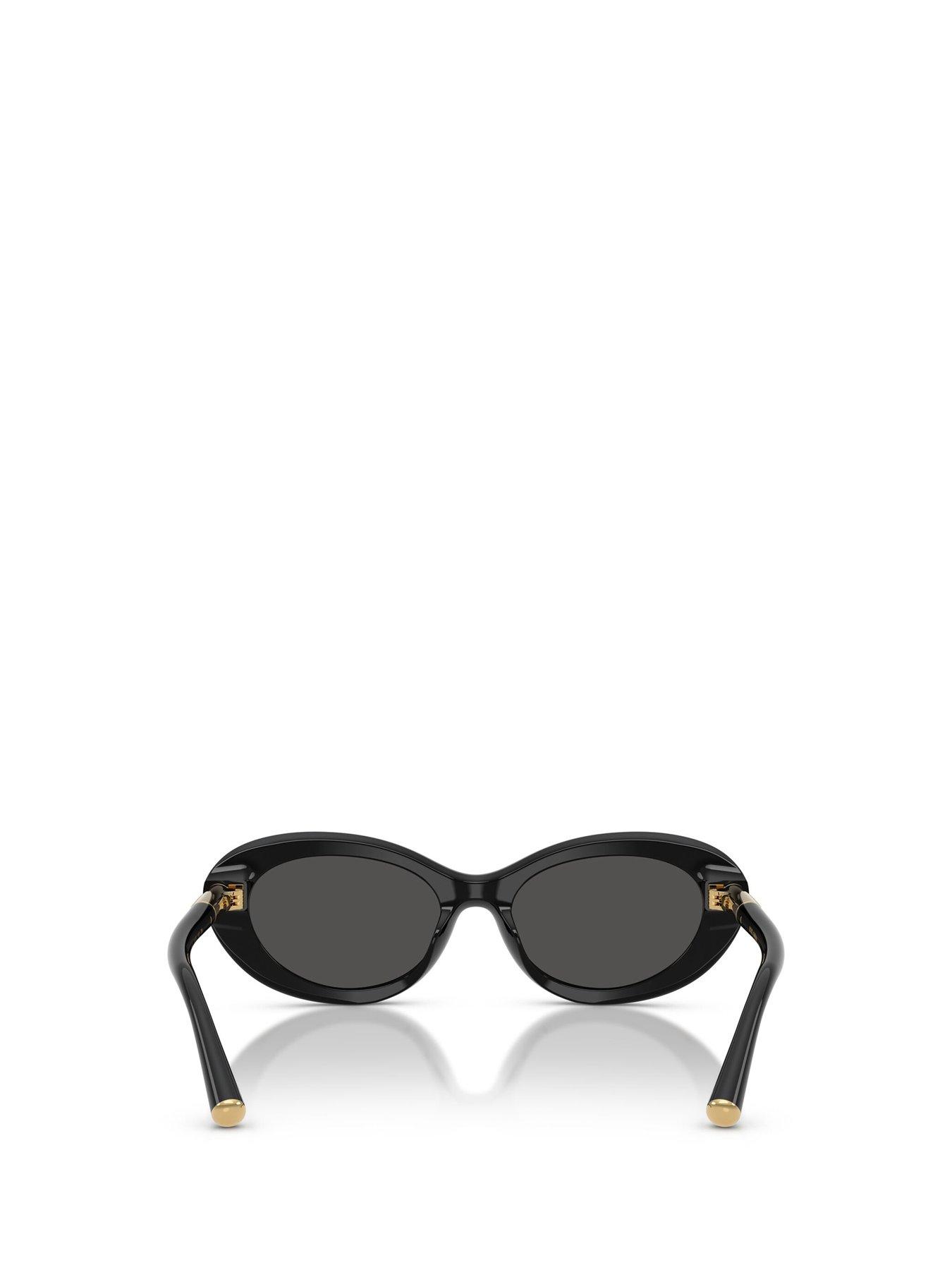 Image 4 of 5 of Dolce & Gabbana Oval Sunglasses- Black