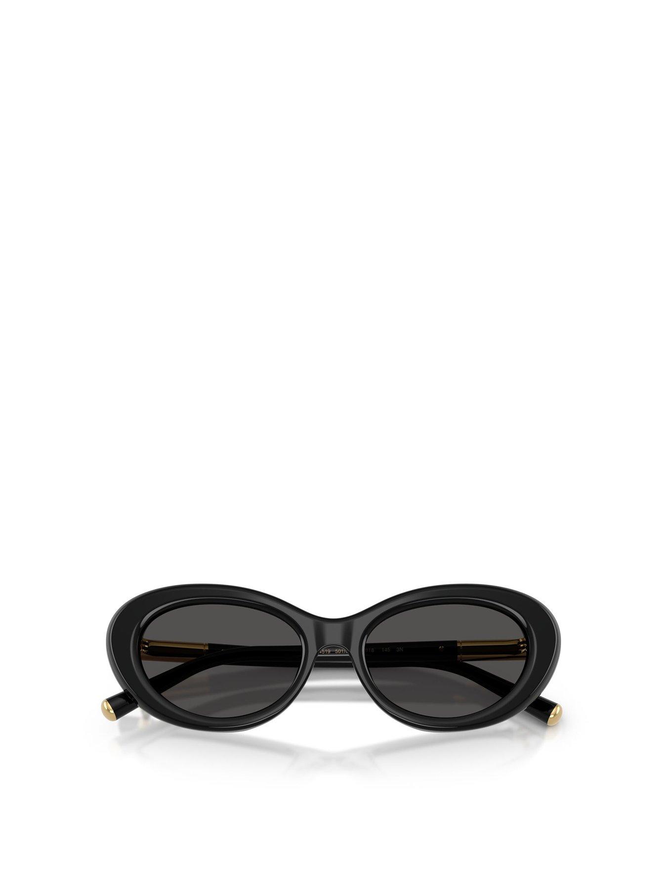  image of dolce-gabbana-oval-sunglasses--black