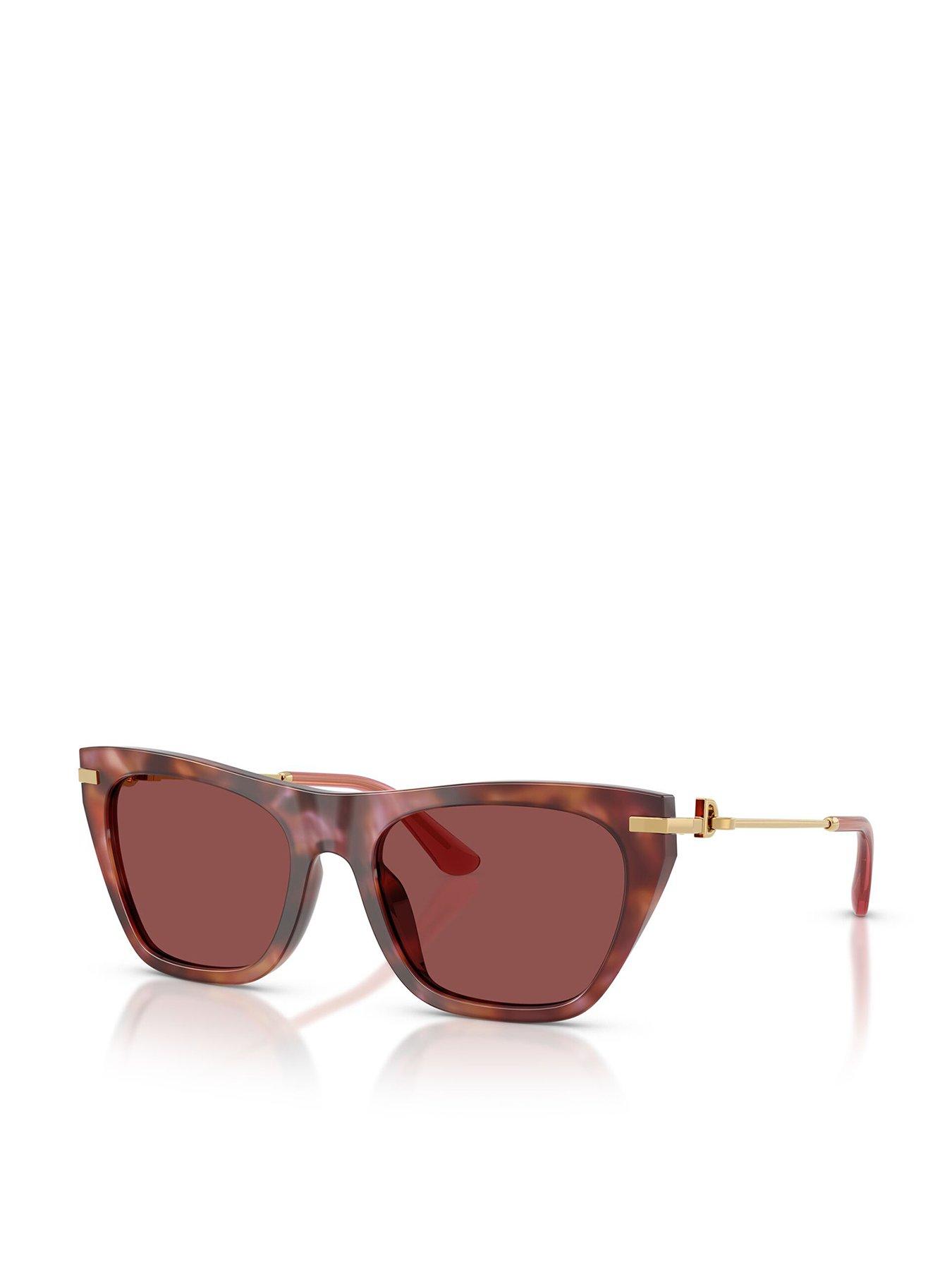 Image 1 of 5 of Dolce & Gabbana Square Sunglasses- Rich Brown