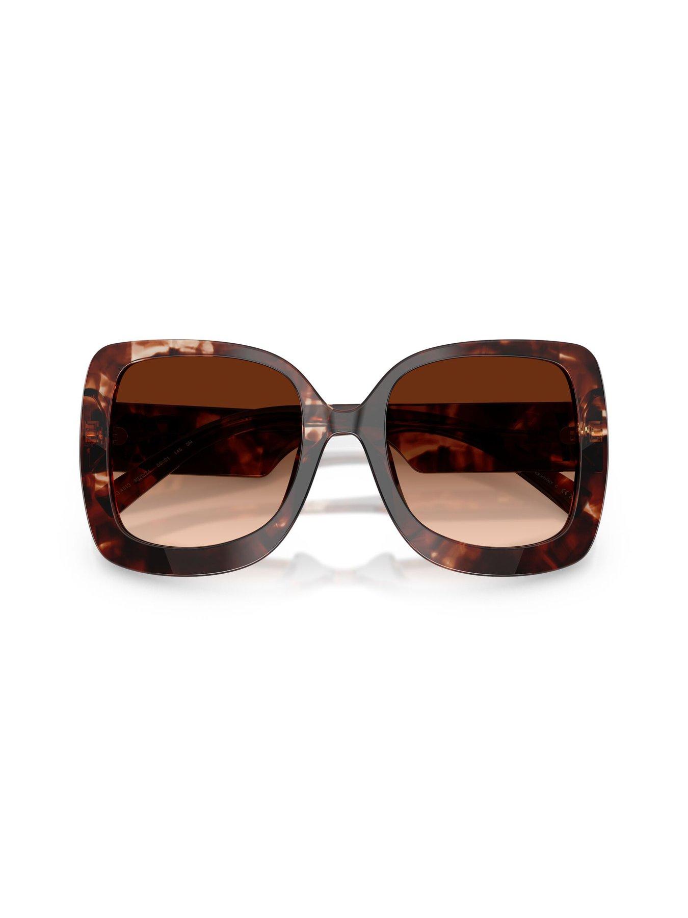  image of dolce-gabbana-square-sunglasses--brown