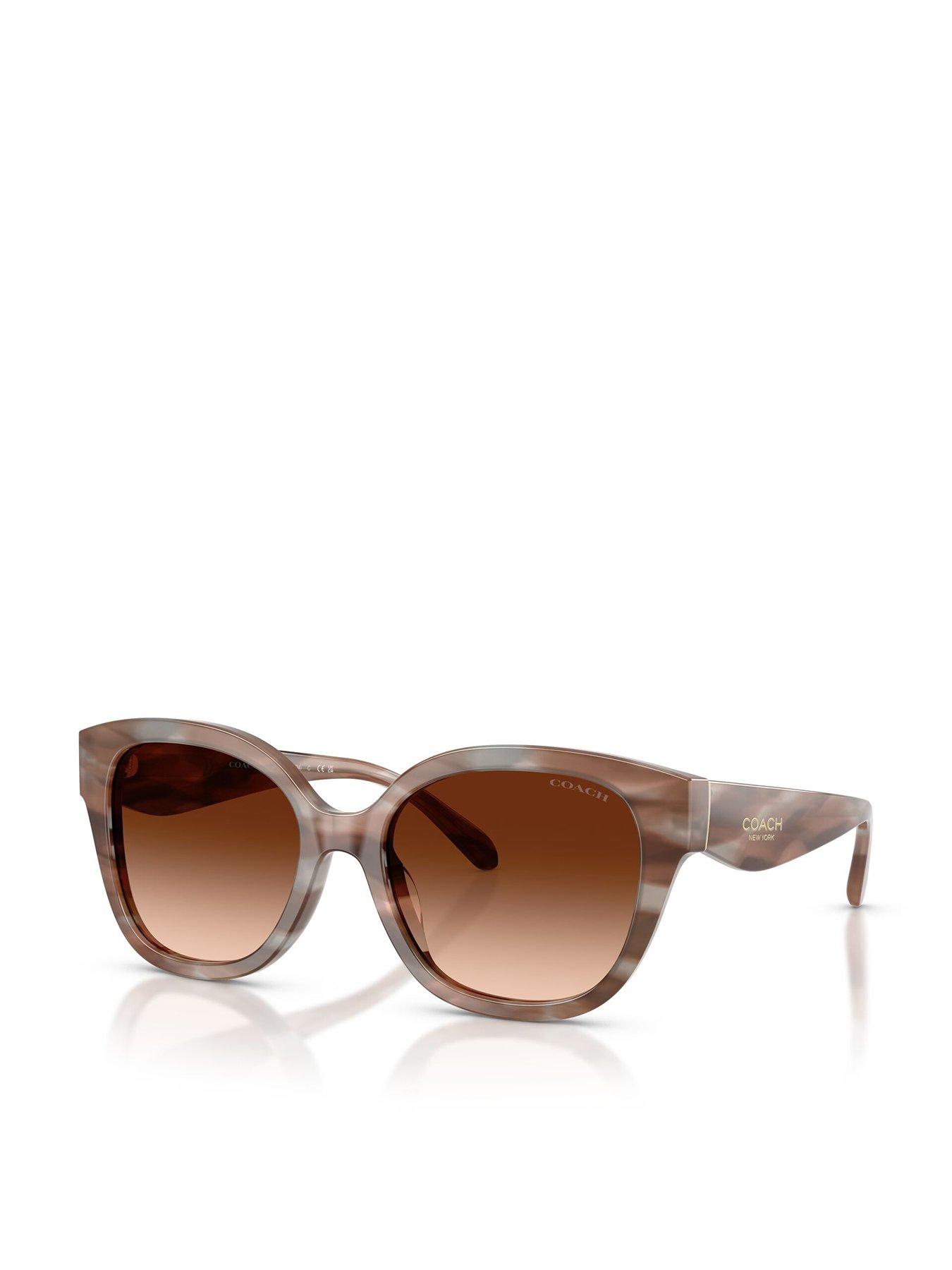  image of coach-0hc8438u-square-sunglasses-print