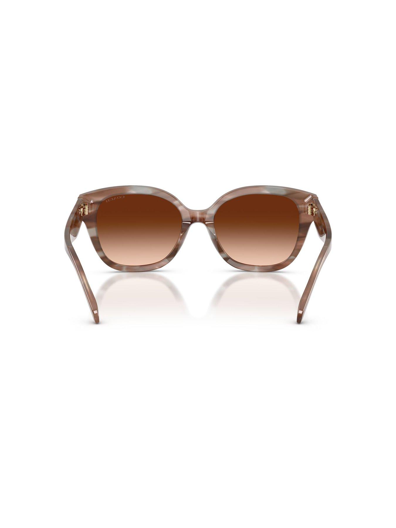 Image 4 of 5 of COACH Square Sunglasses With Thicker Frame- Print
