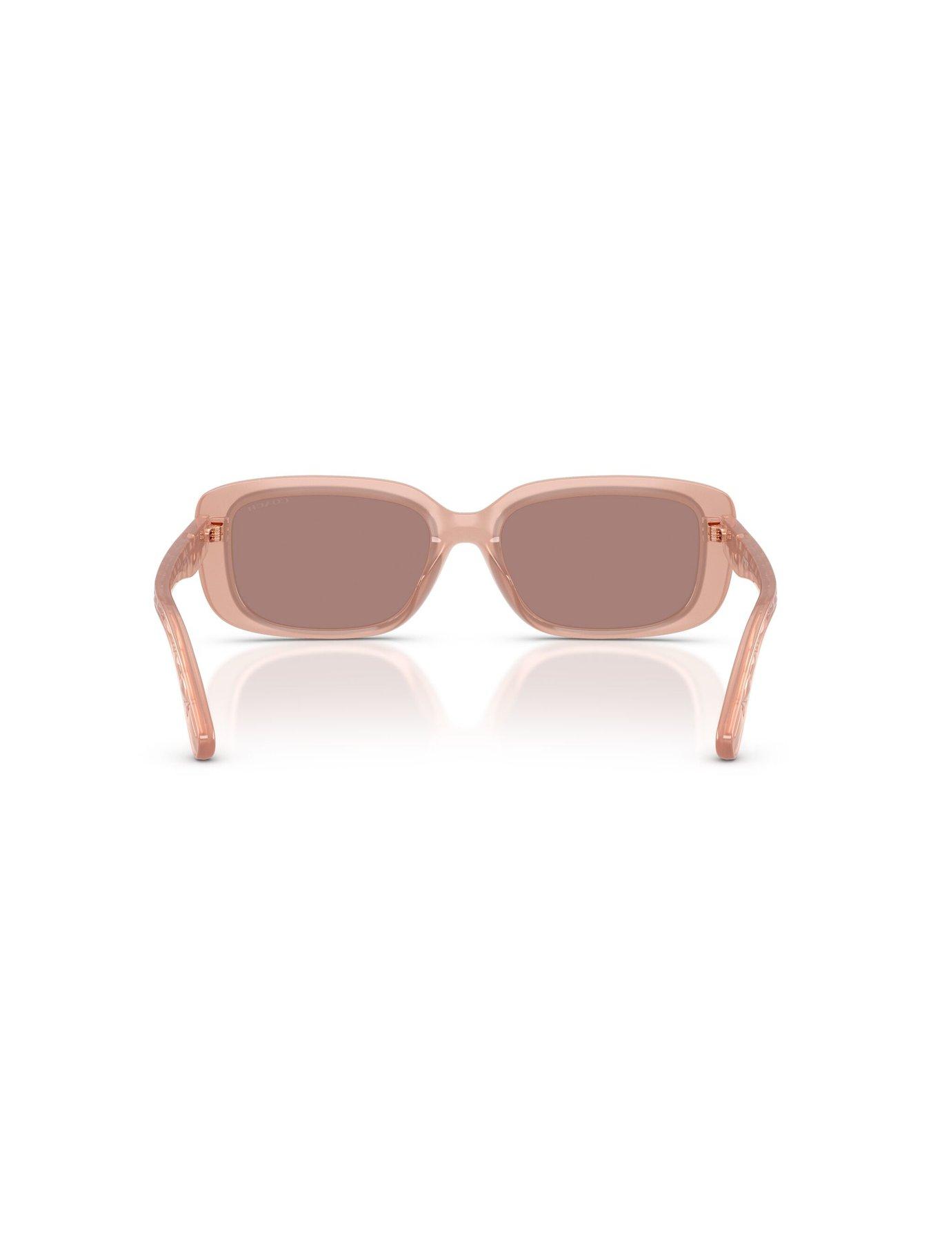  image of coach-shallow-rectangular-sunglasses--light-pink