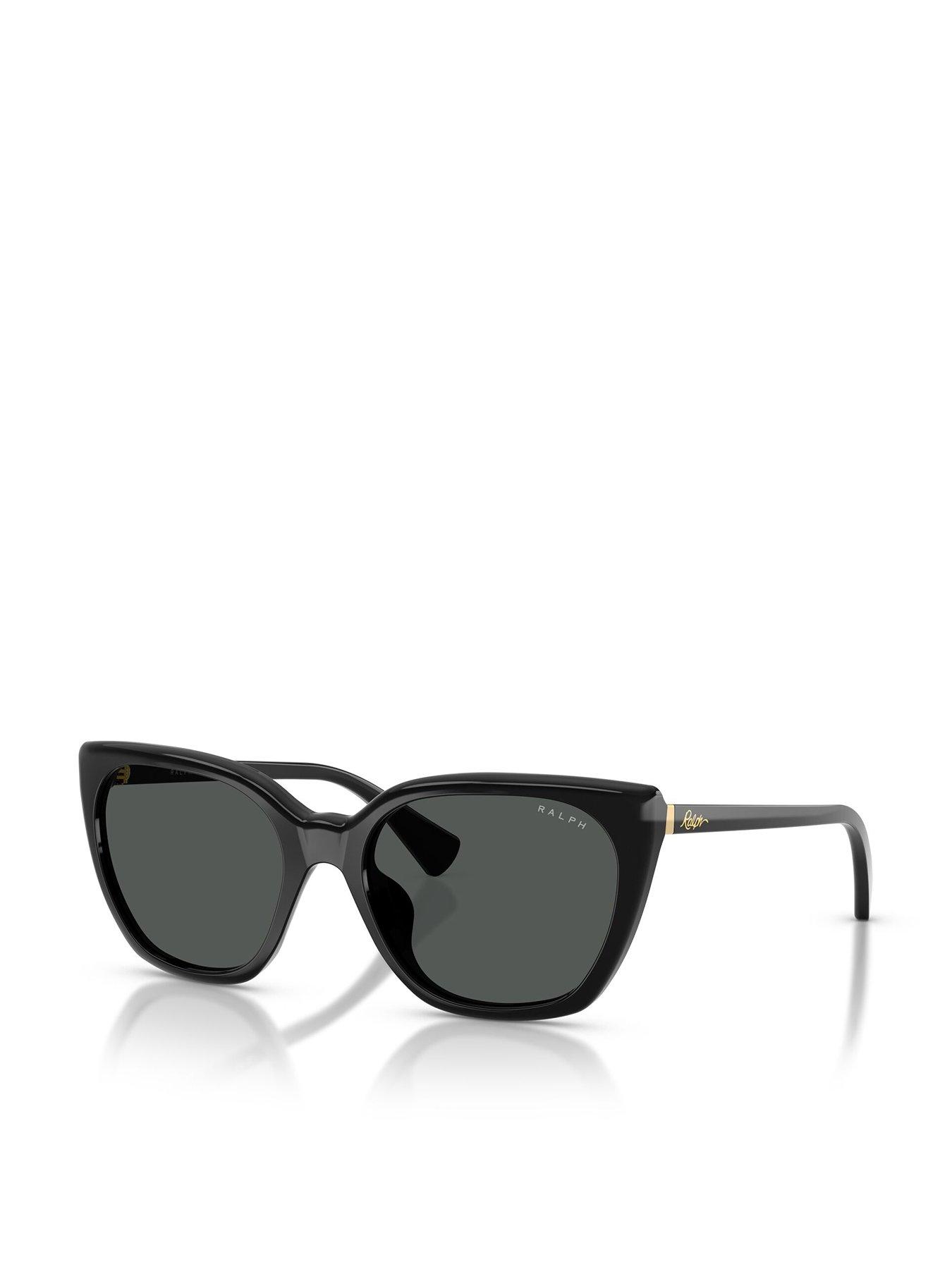 Image 1 of 4 of Ralph Butterfly Shape Sunglasses- Black