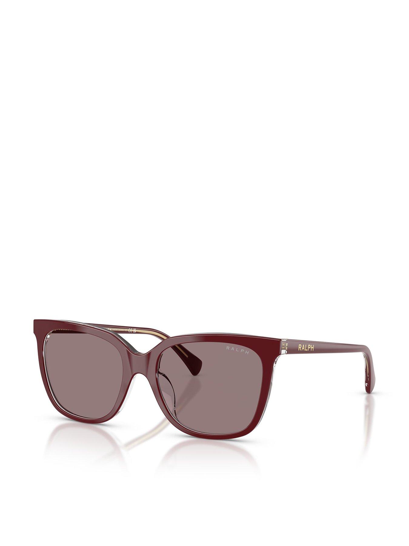  image of ralph-0ra5343u-square-sunglasses-dark-red
