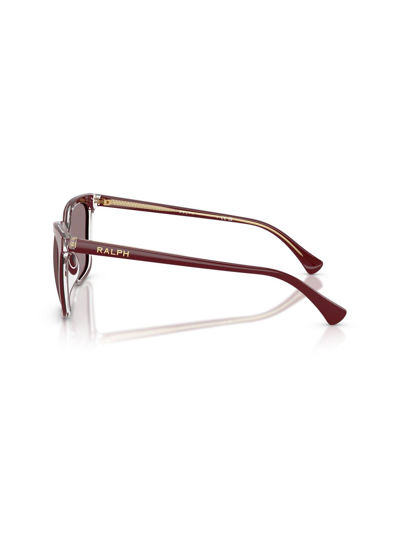  image of ralph-0ra5343u-square-sunglasses-dark-red