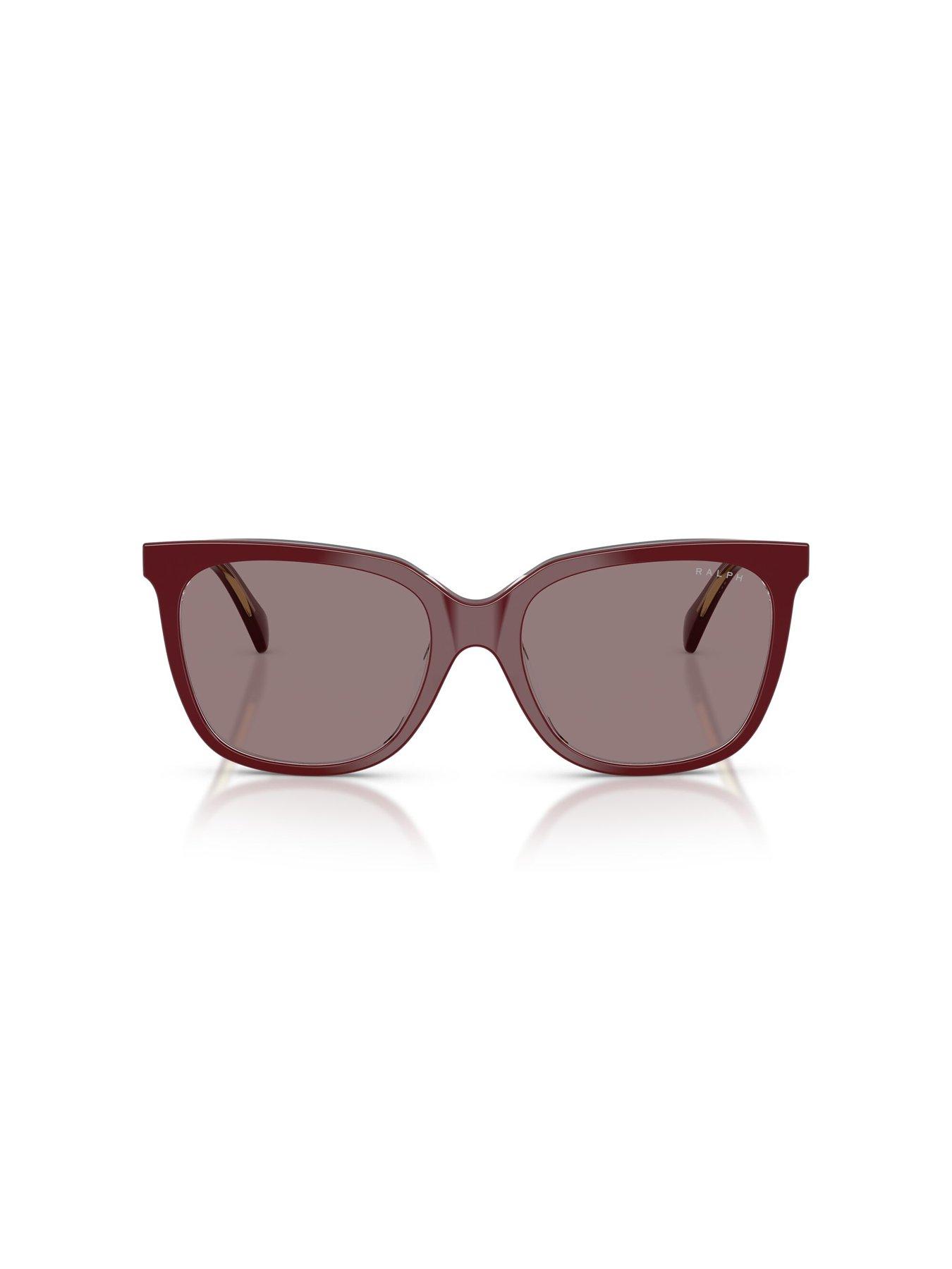  image of ralph-0ra5343u-square-sunglasses-dark-red