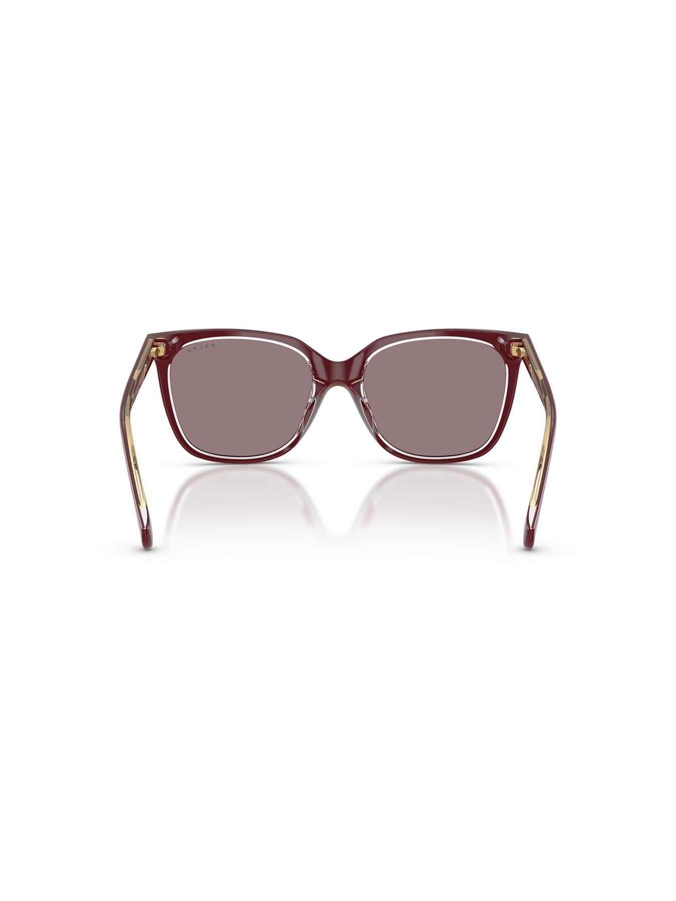  image of ralph-0ra5343u-square-sunglasses-dark-red