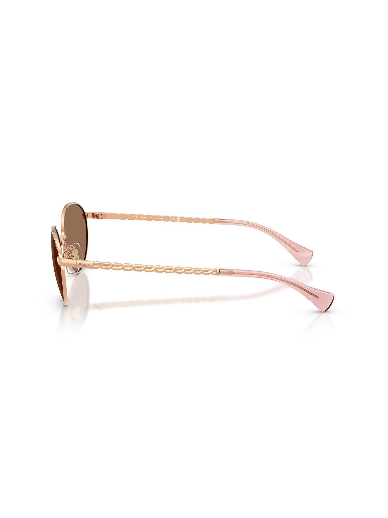  image of ralph-0ra4148-oval-sunglasses-gold