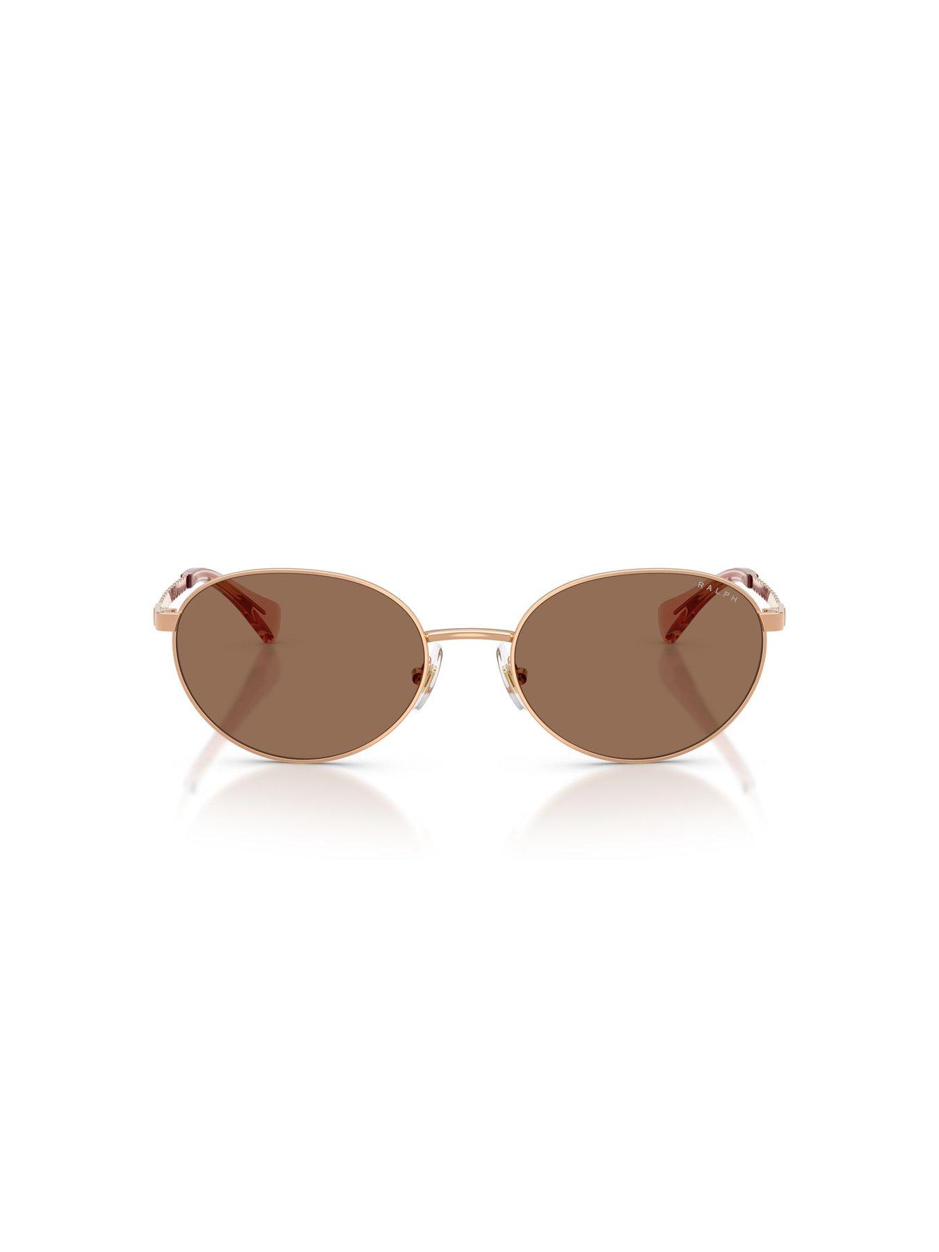  image of ralph-0ra4148-oval-sunglasses-gold