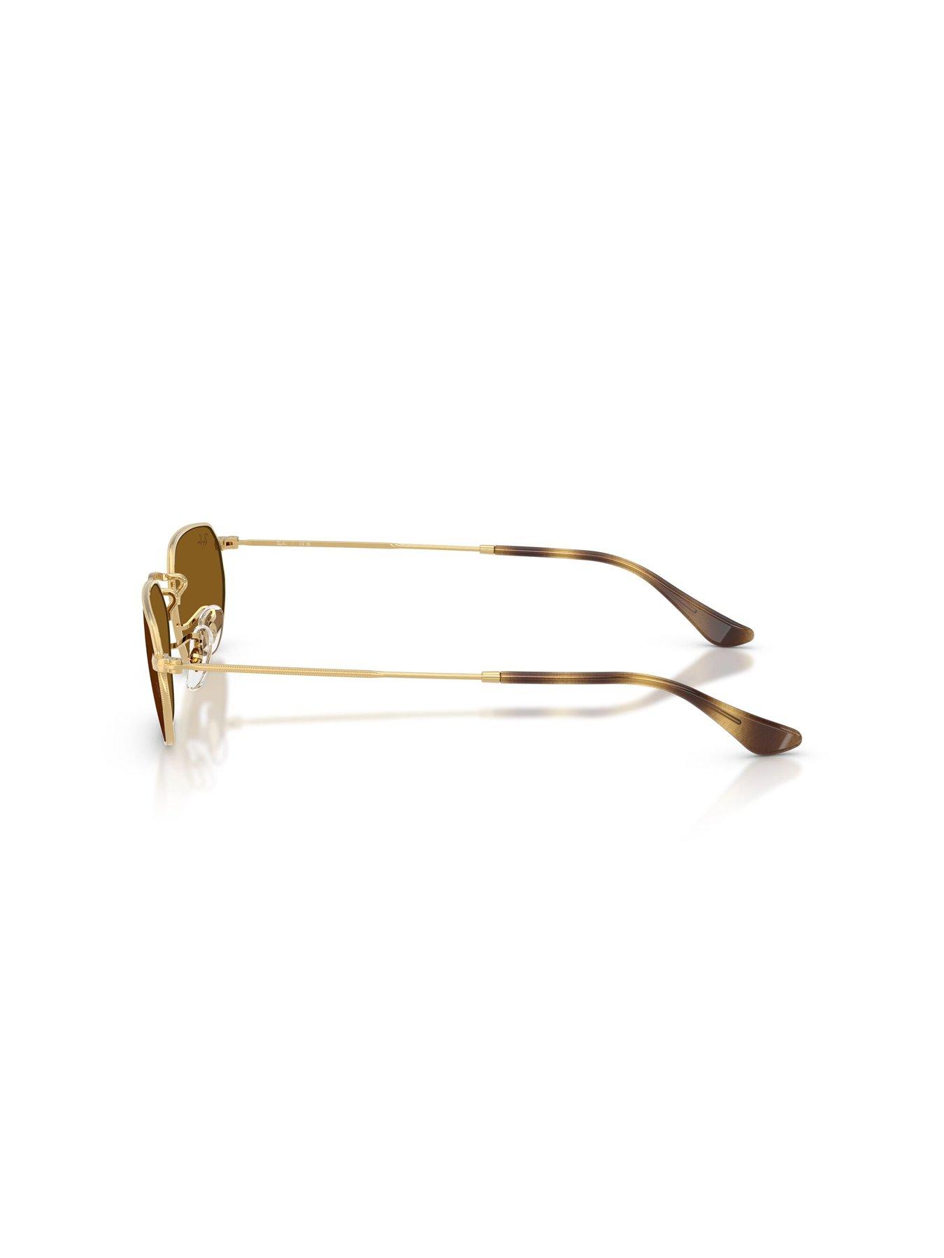  image of ray-ban-0rb3947-irregular-sunglasses-gold