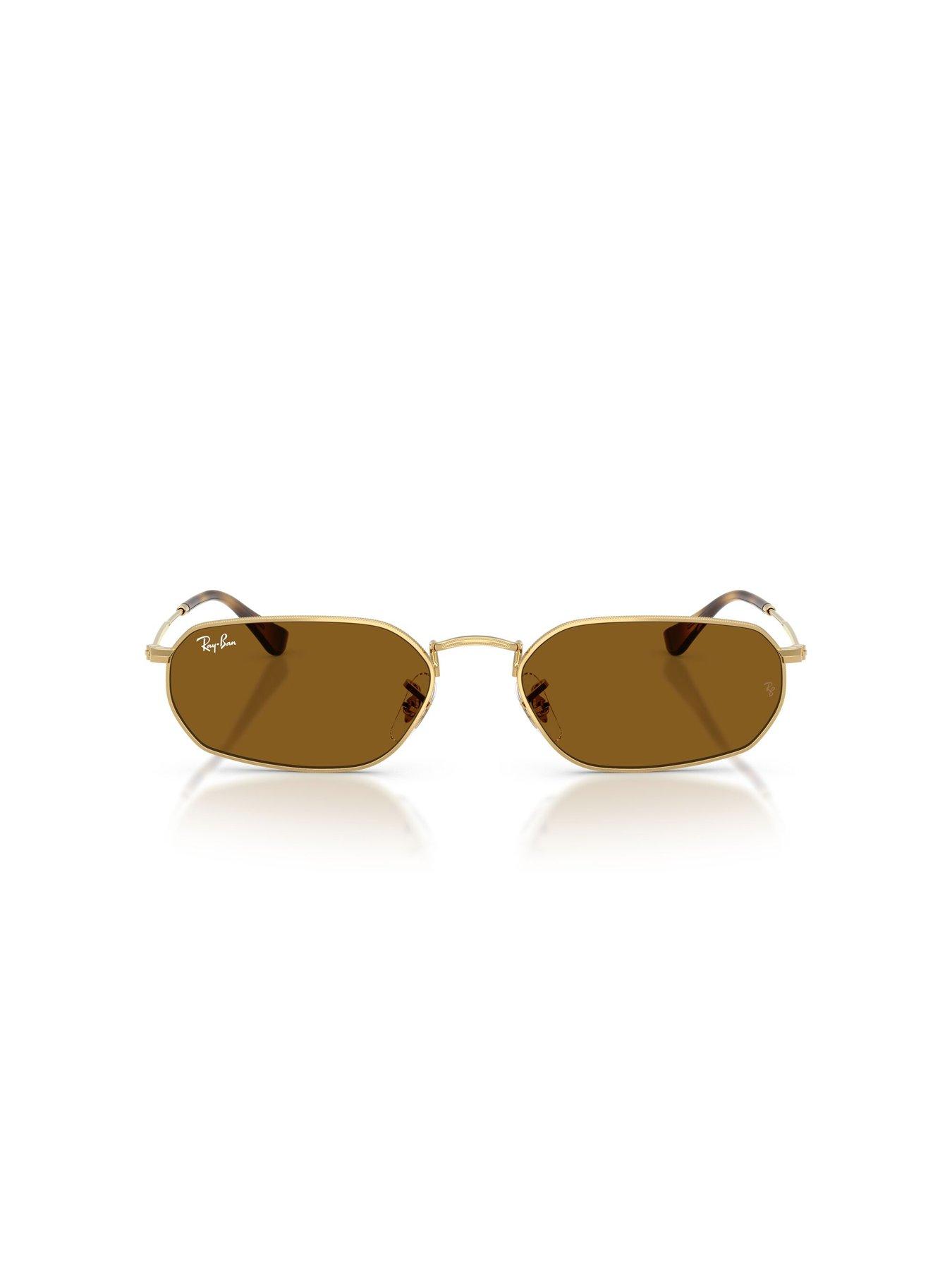  image of ray-ban-0rb3947-irregular-sunglasses-gold
