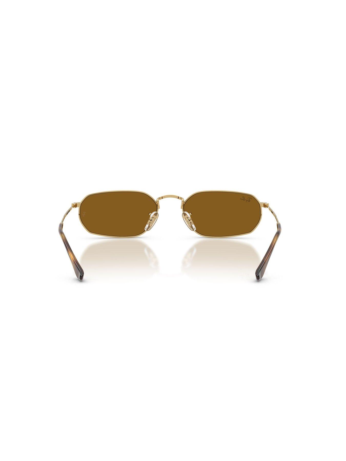  image of ray-ban-0rb3947-irregular-sunglasses-gold