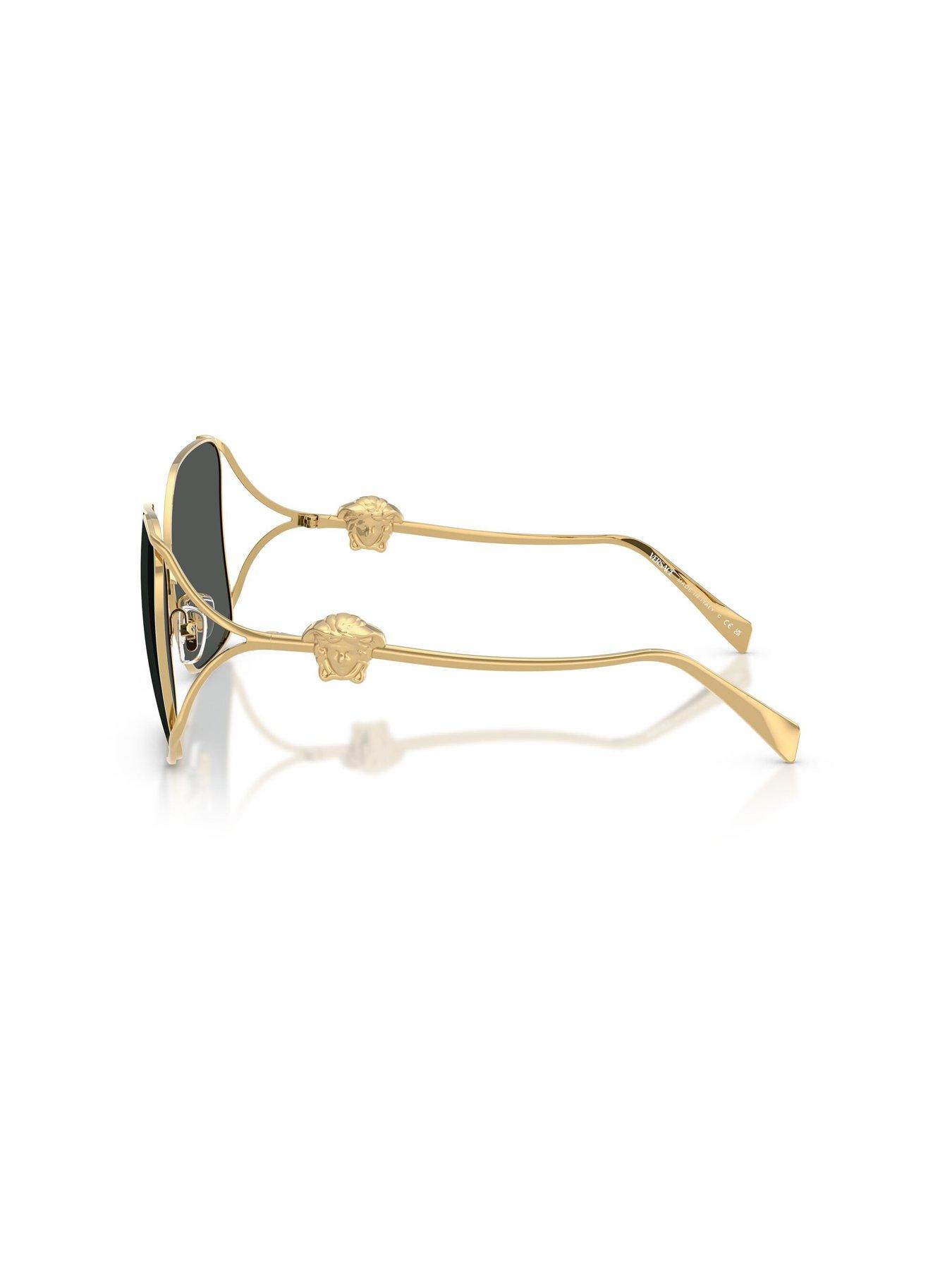  image of versace-square-sunglasses-gold