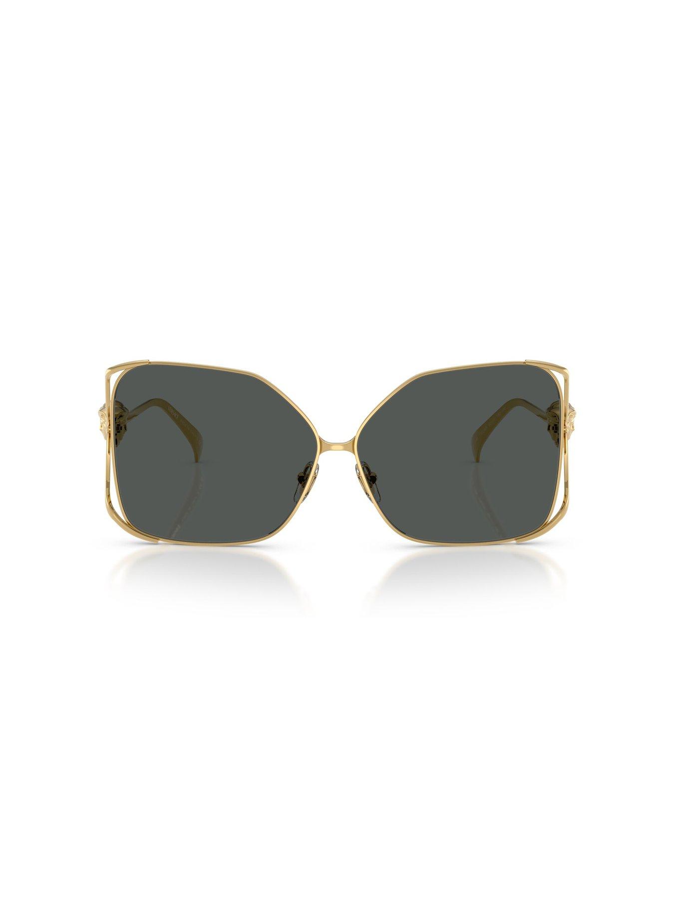  image of versace-square-sunglasses-gold