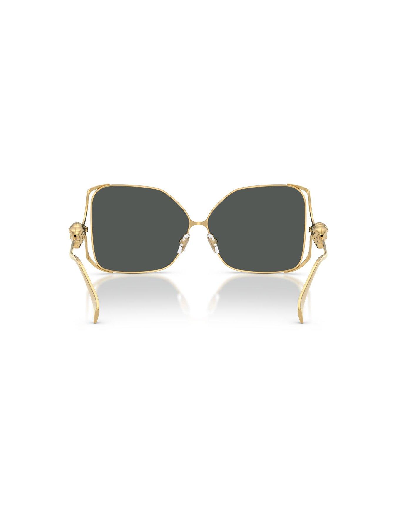  image of versace-square-sunglasses-gold