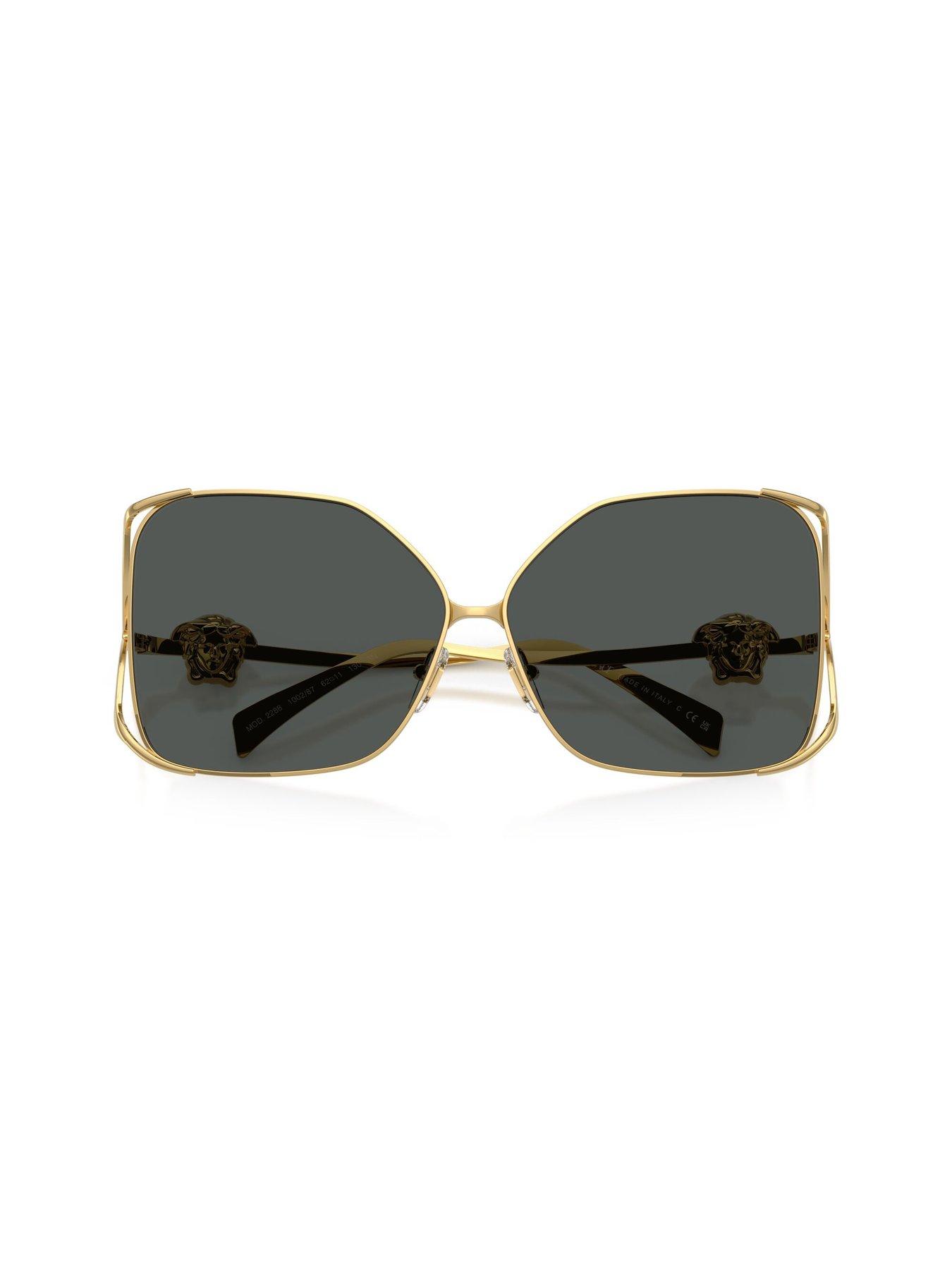  image of versace-square-sunglasses-gold