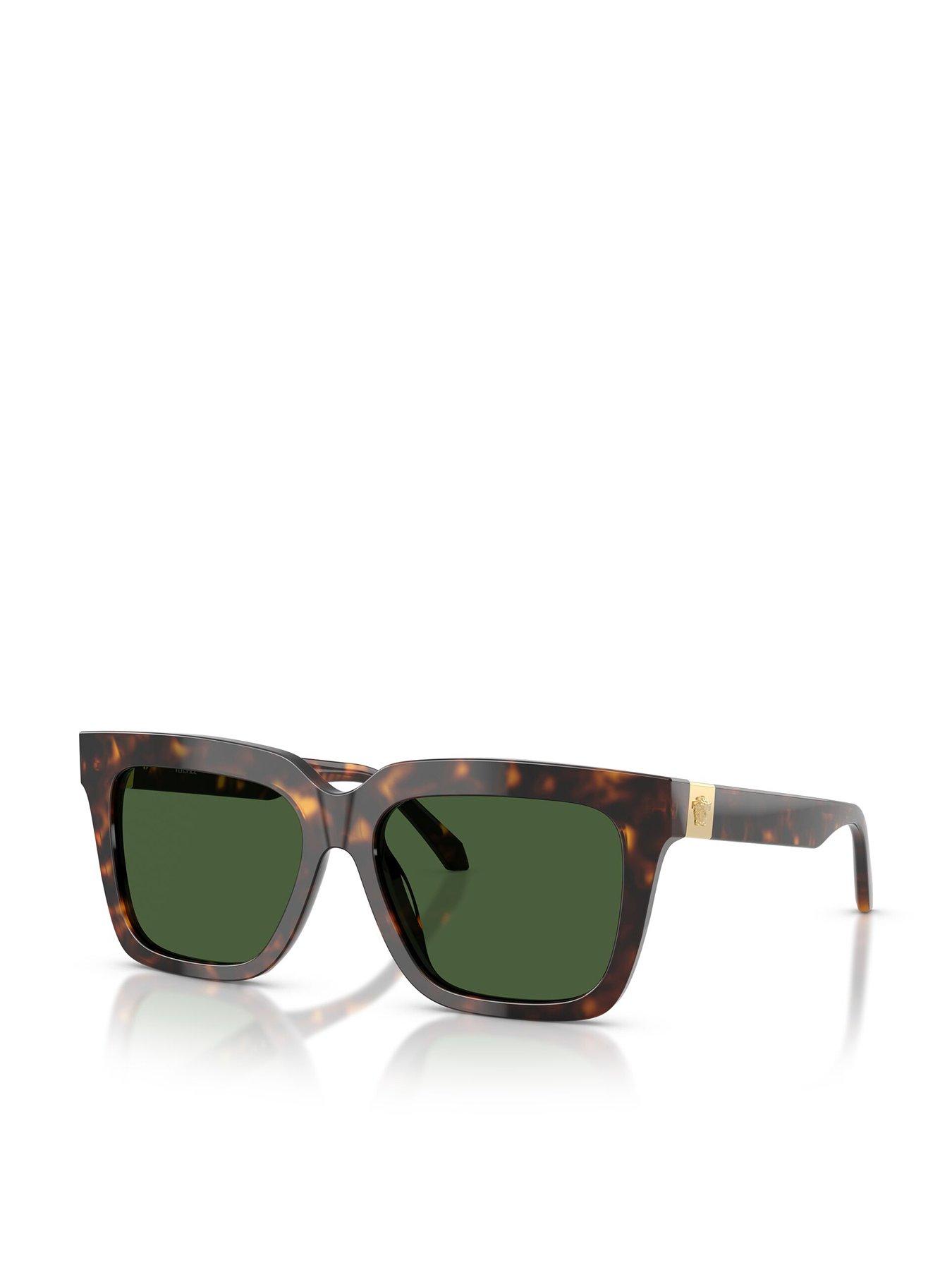Image 1 of 5 of VERSACE Sqaure Sunglasses- Brown