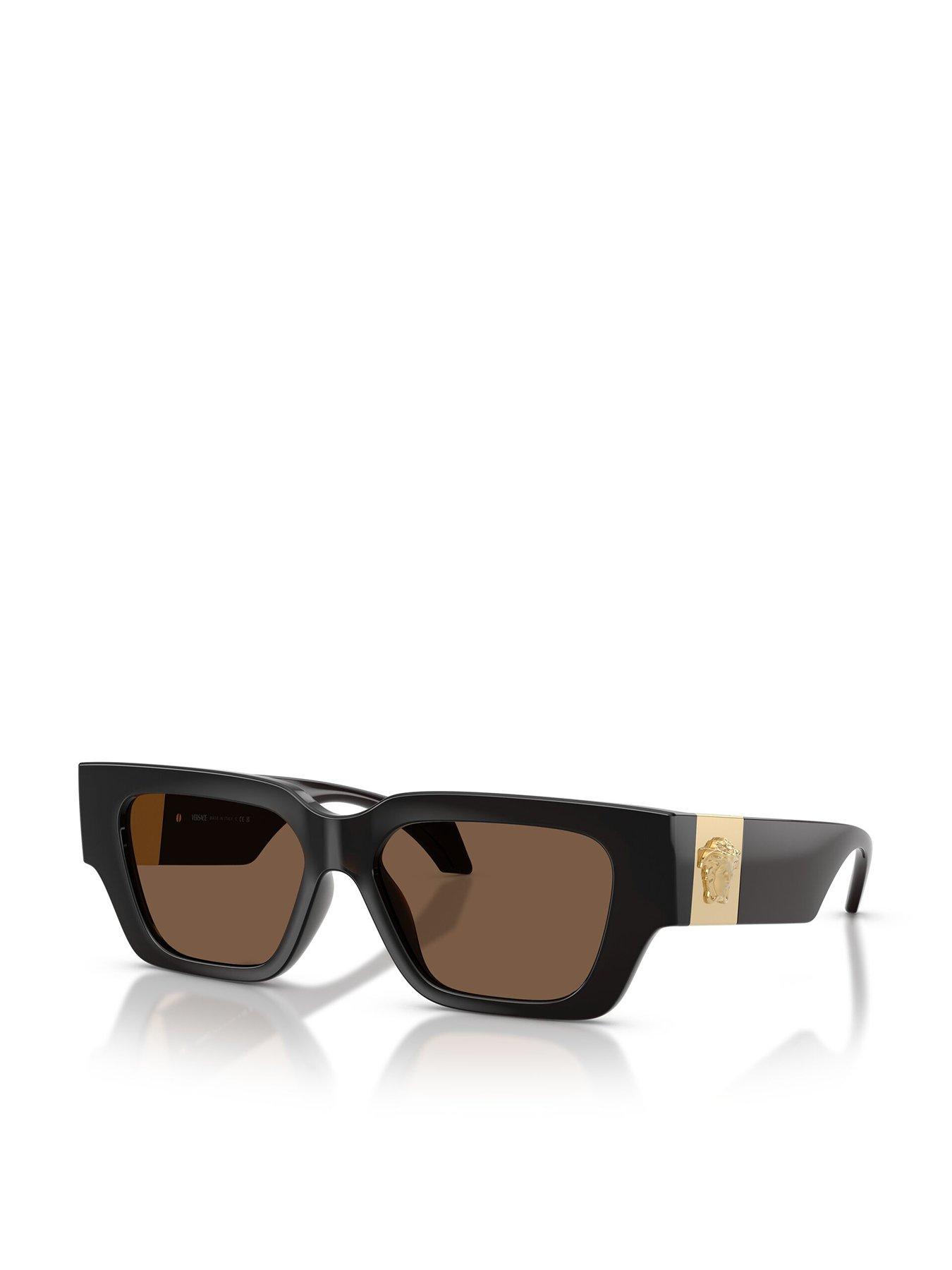 Image 1 of 5 of VERSACE 0Ve4497U Square Sunglasses - Black