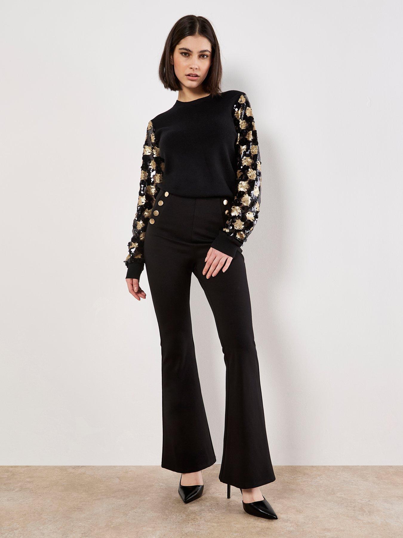 Image 3 of 4 of Apricot Ornate Sequin Arm Jumper