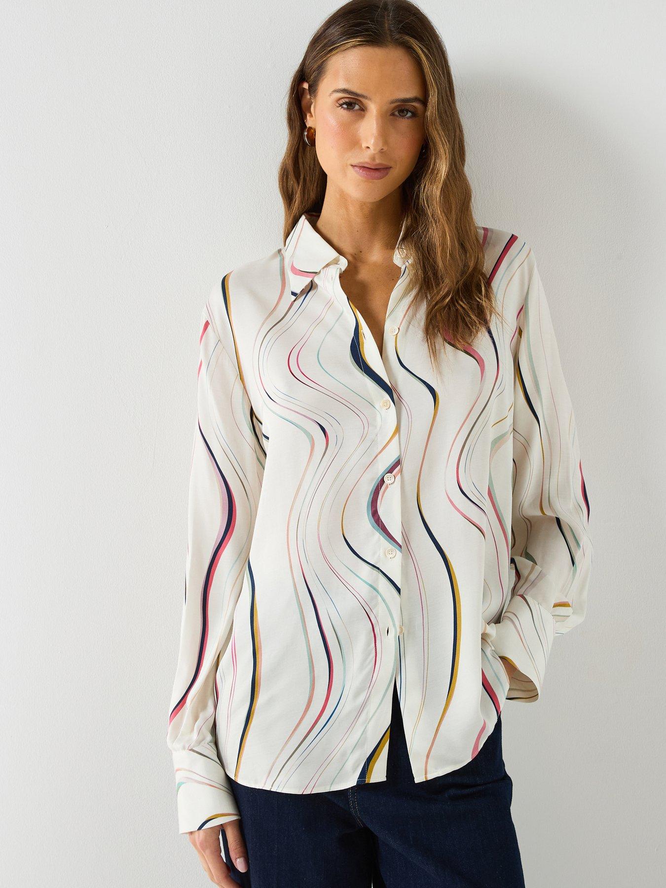 Image 1 of 6 of PS PAUL SMITH Womens Swirl Shirt - White
