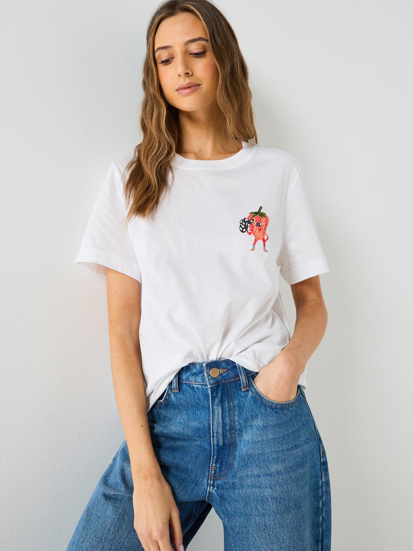 PS PAUL SMITH Womens Strawberry T-Shirt - White