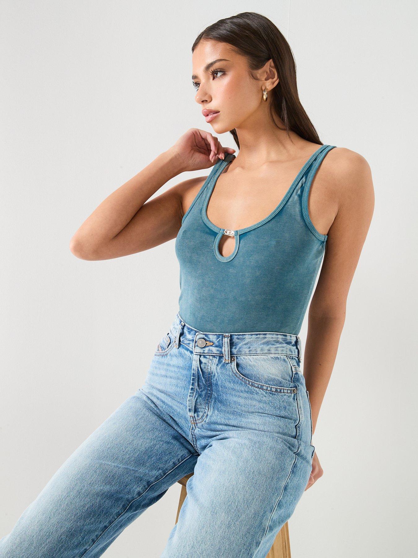Diesel Maura Rib Bodysuit - Green
