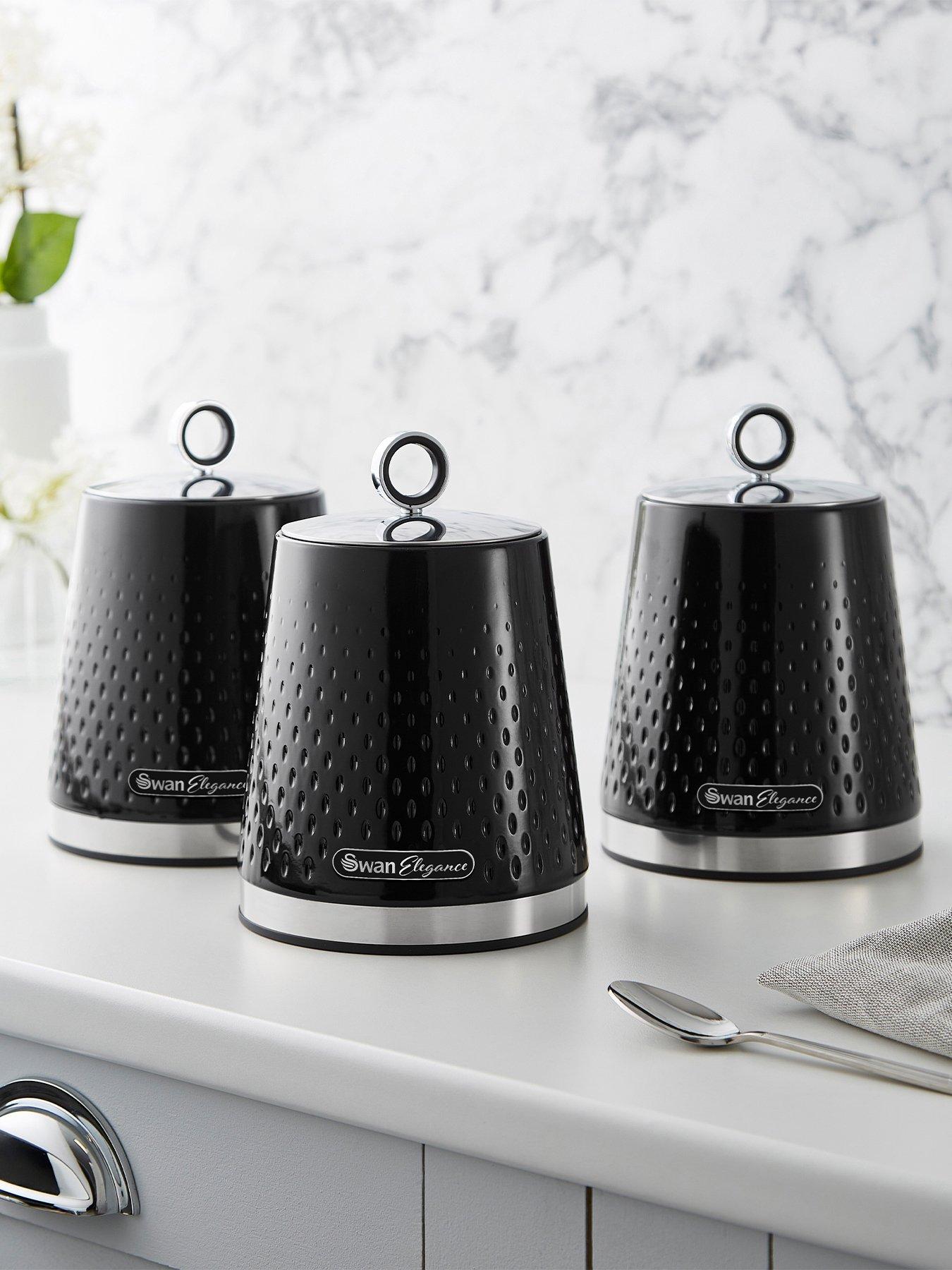 Swan Elegance Set Of 3 Canisters