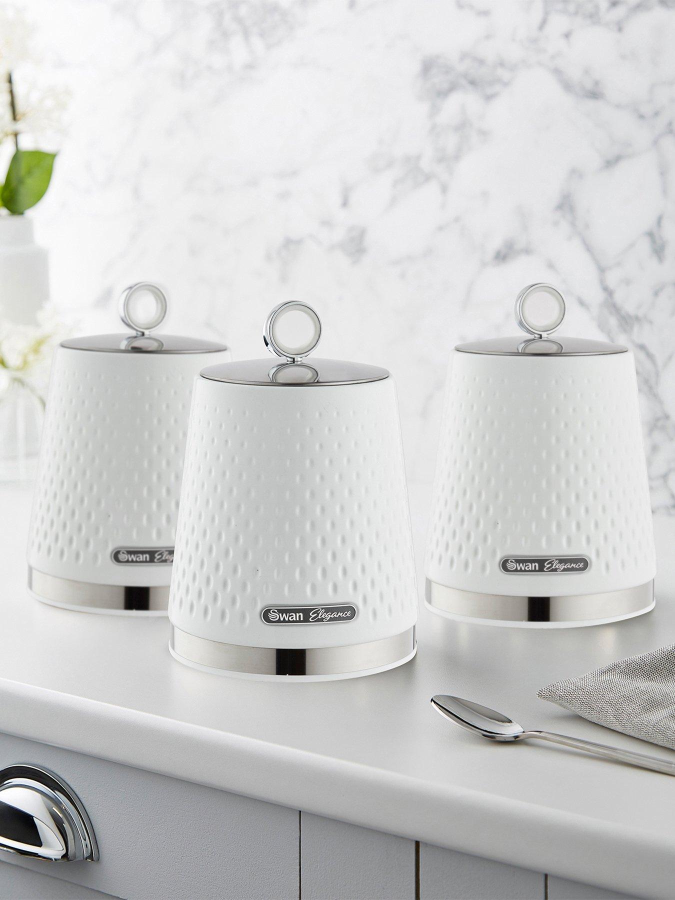 Swan Elegance Set Of 3 Canisters