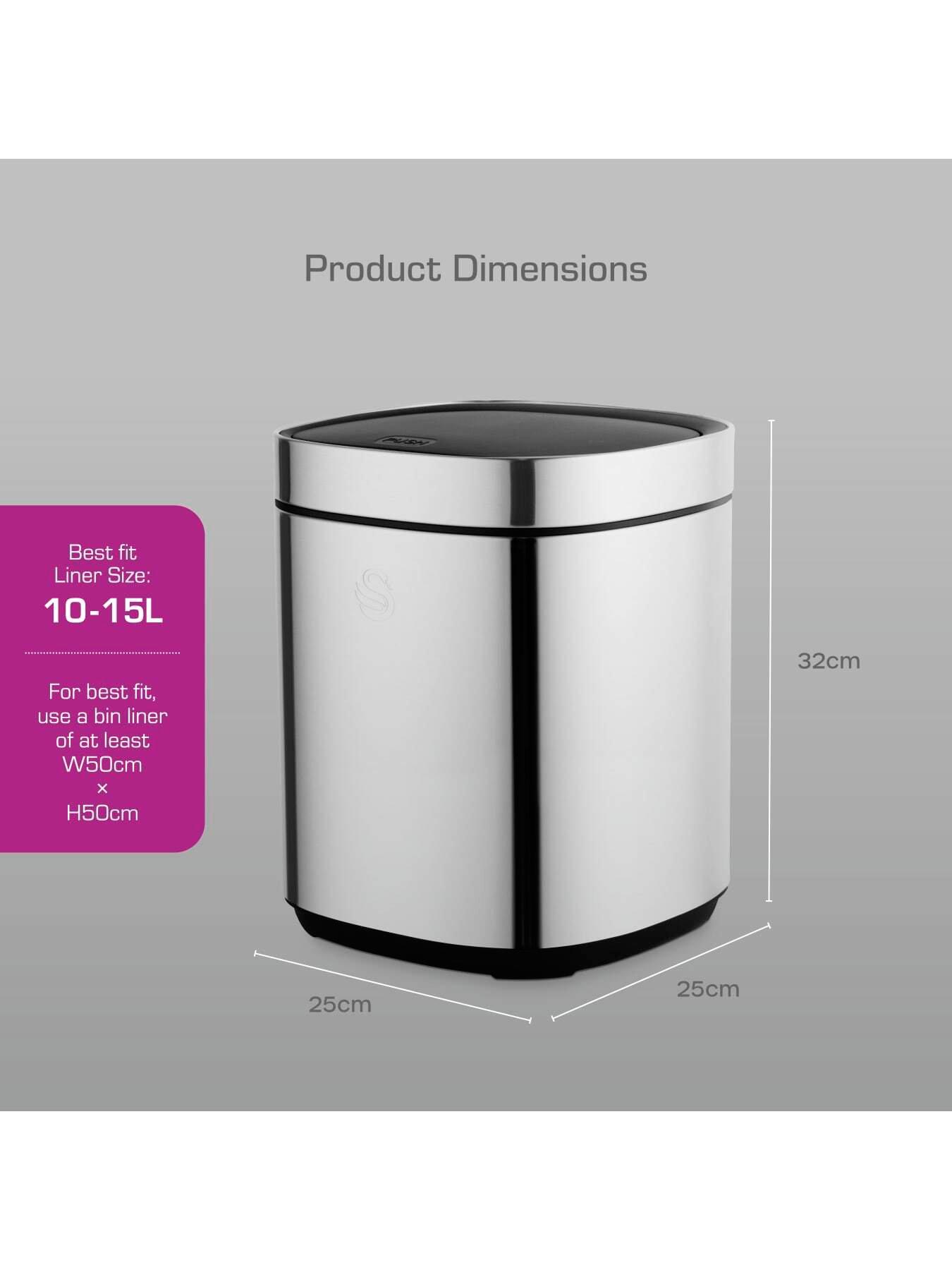 Image 5 of 6 of Swan 12l Touch Bin