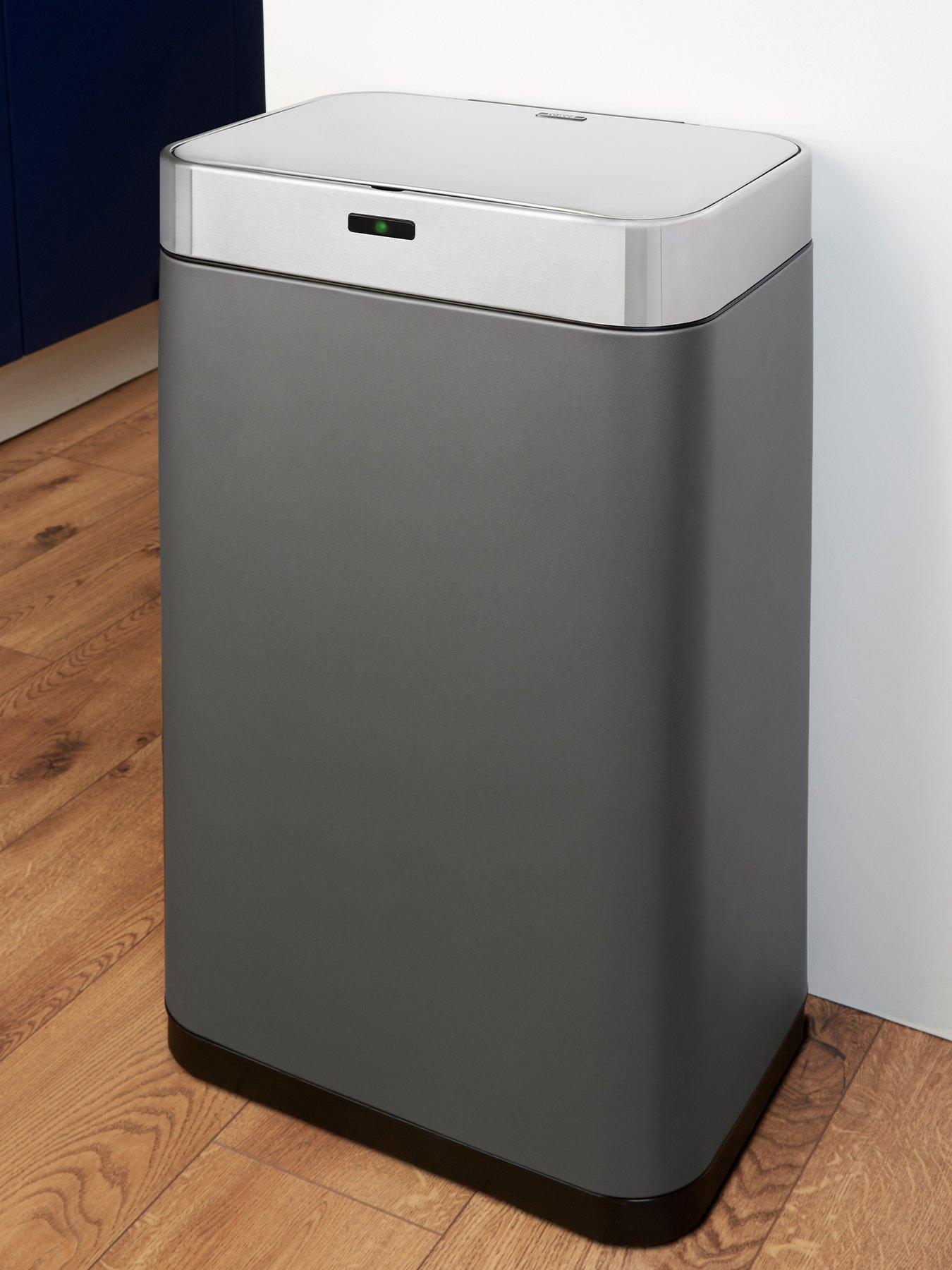 Tower 75l Rectangular Sensor Bin Titanium